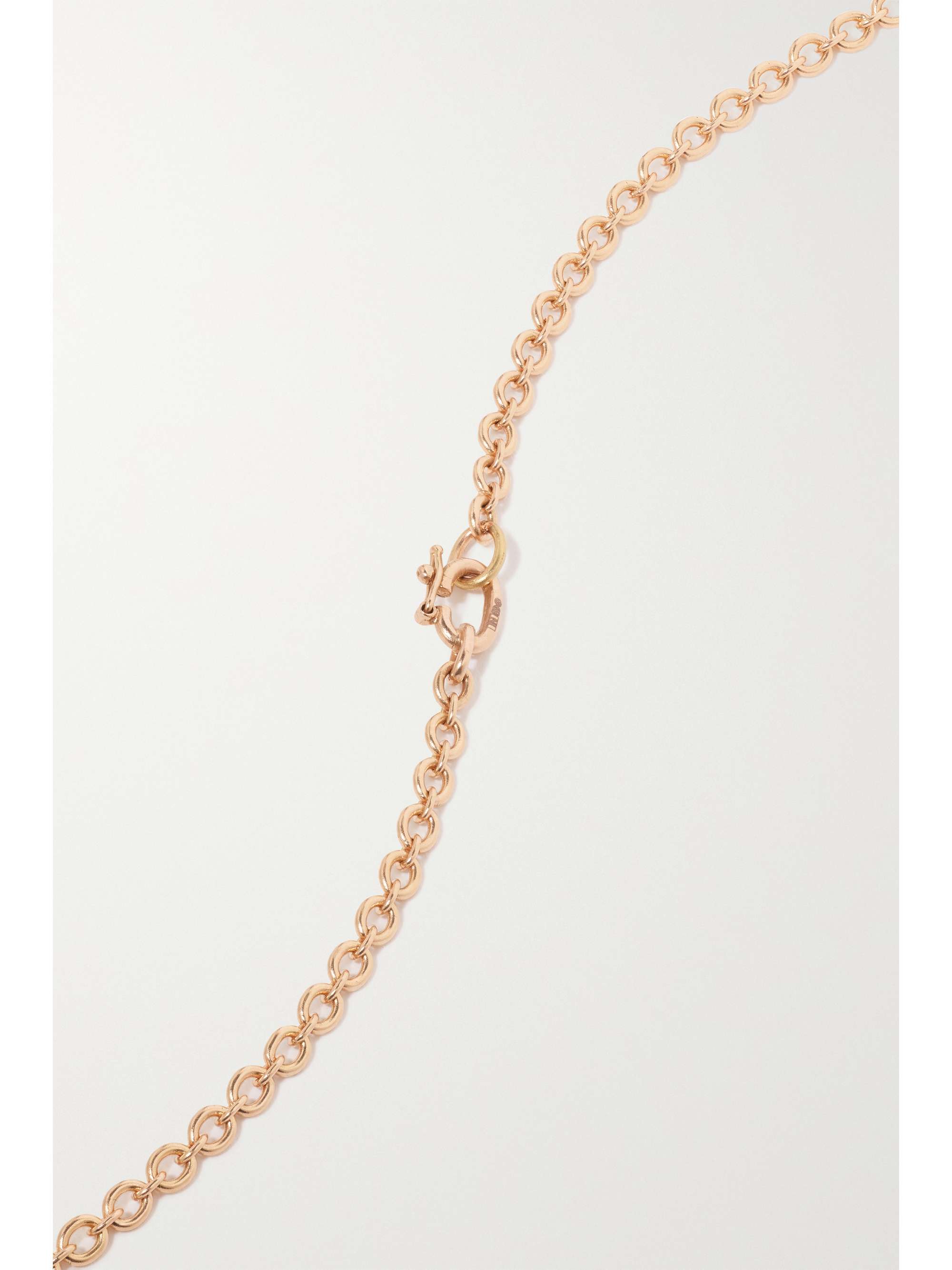 IRENE NEUWIRTH 18-karat rose gold, rose de France and diamond necklace
