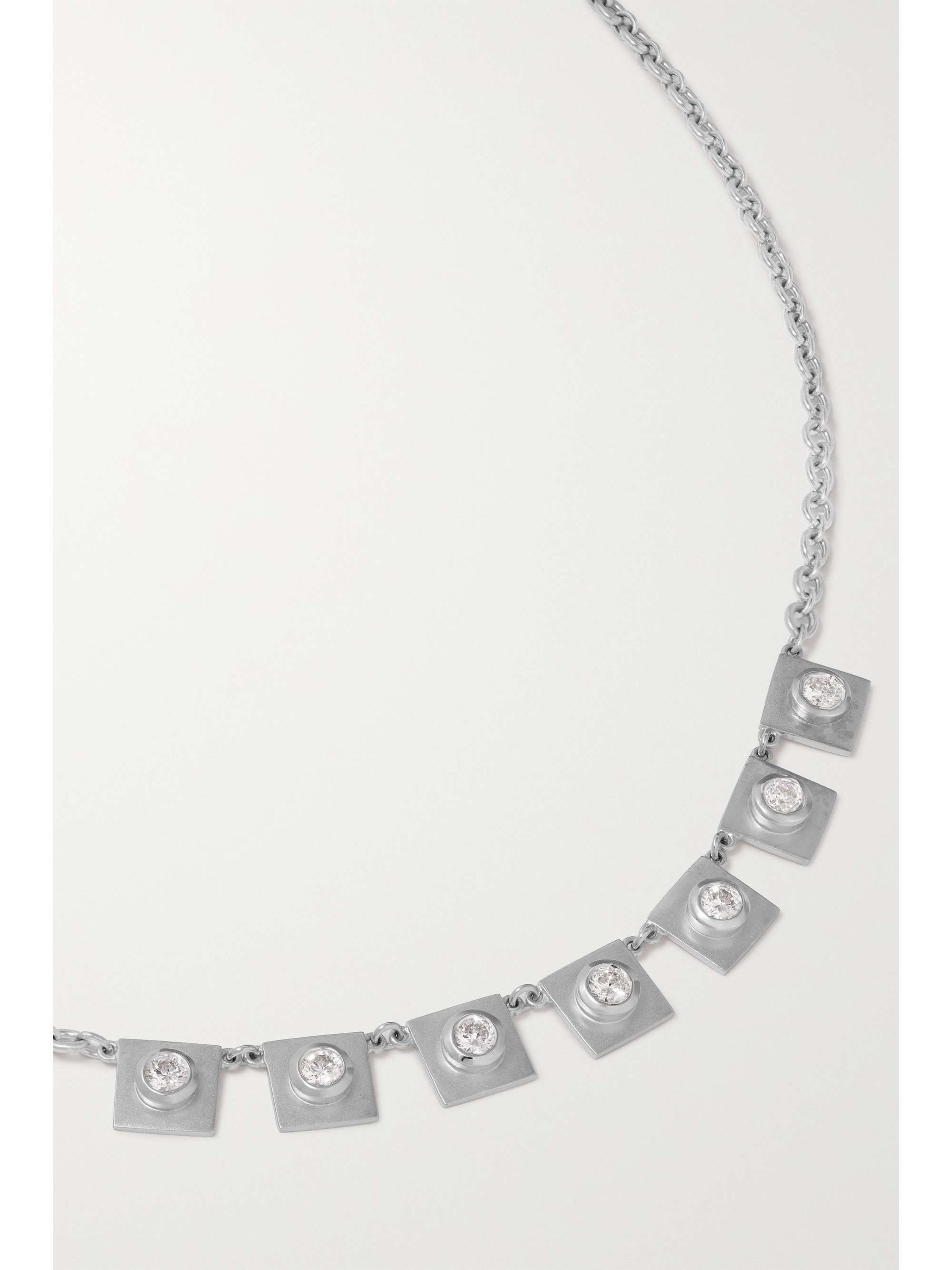 IRENE NEUWIRTH Classic 18-karat white gold diamond necklace