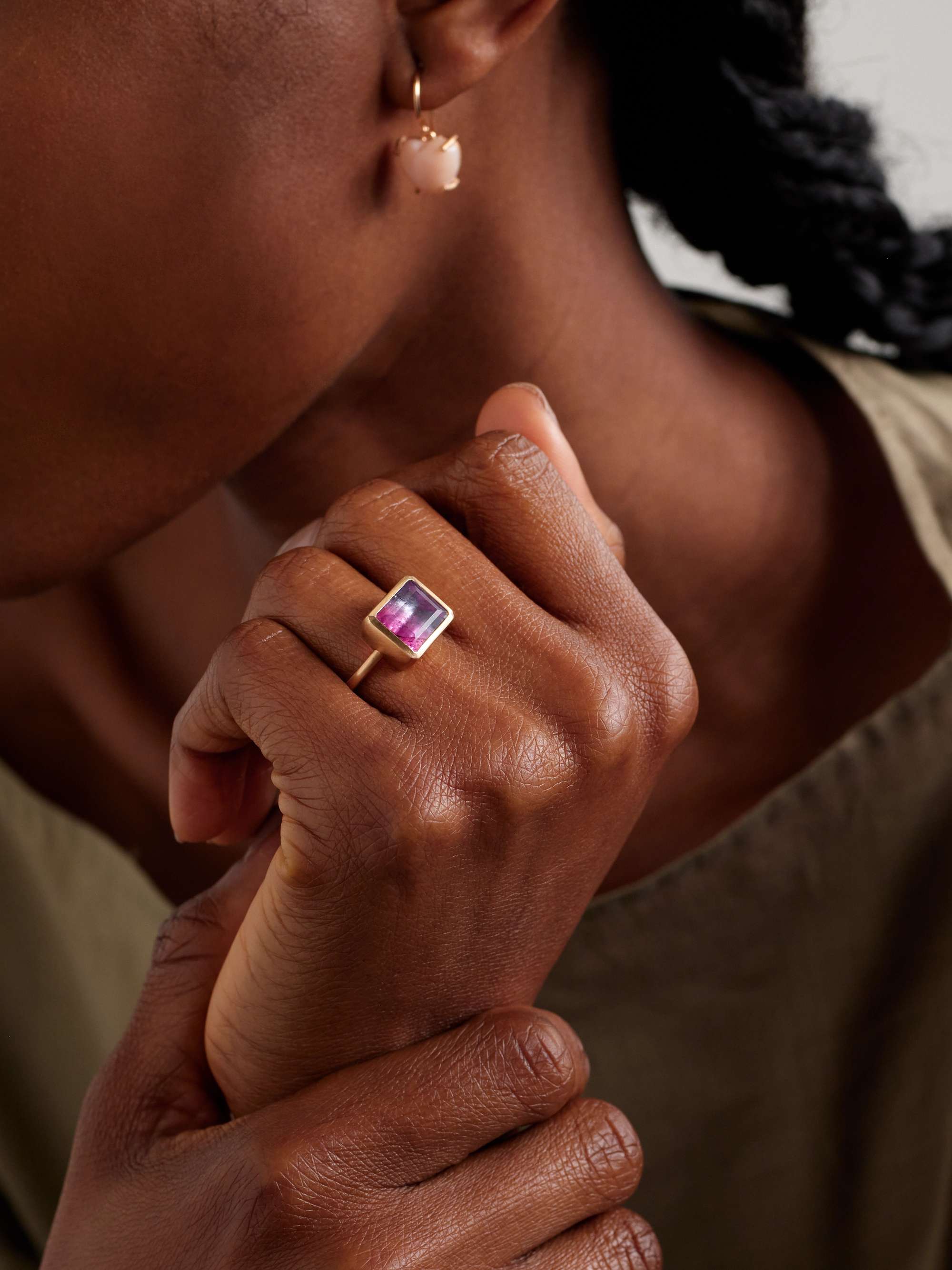 IRENE NEUWIRTH Gemmy Gem 18-karat rose gold tourmaline ring