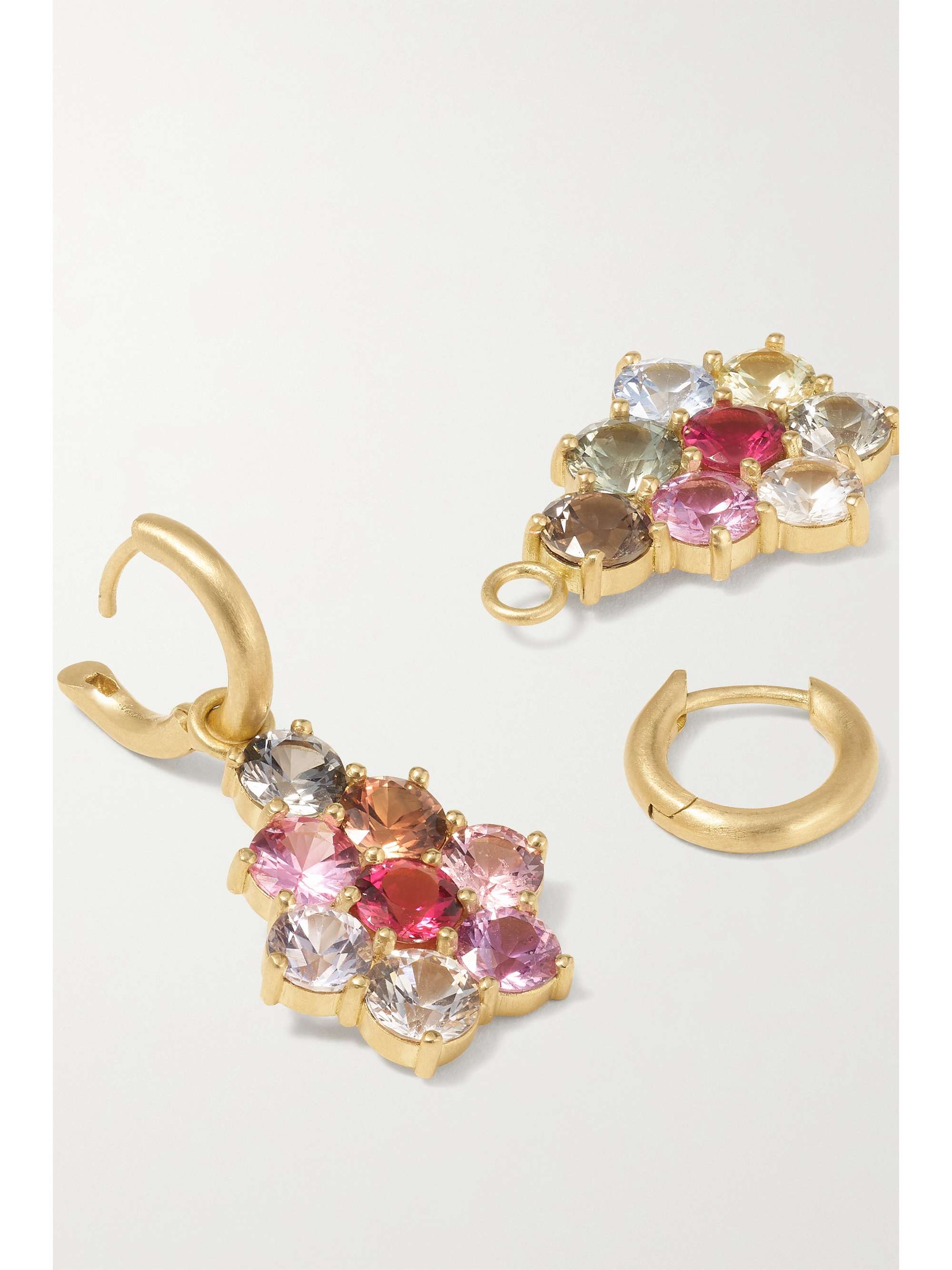 IRENE NEUWIRTH Gemmy Gem 18-karat gold, sapphire and tourmaline earrings