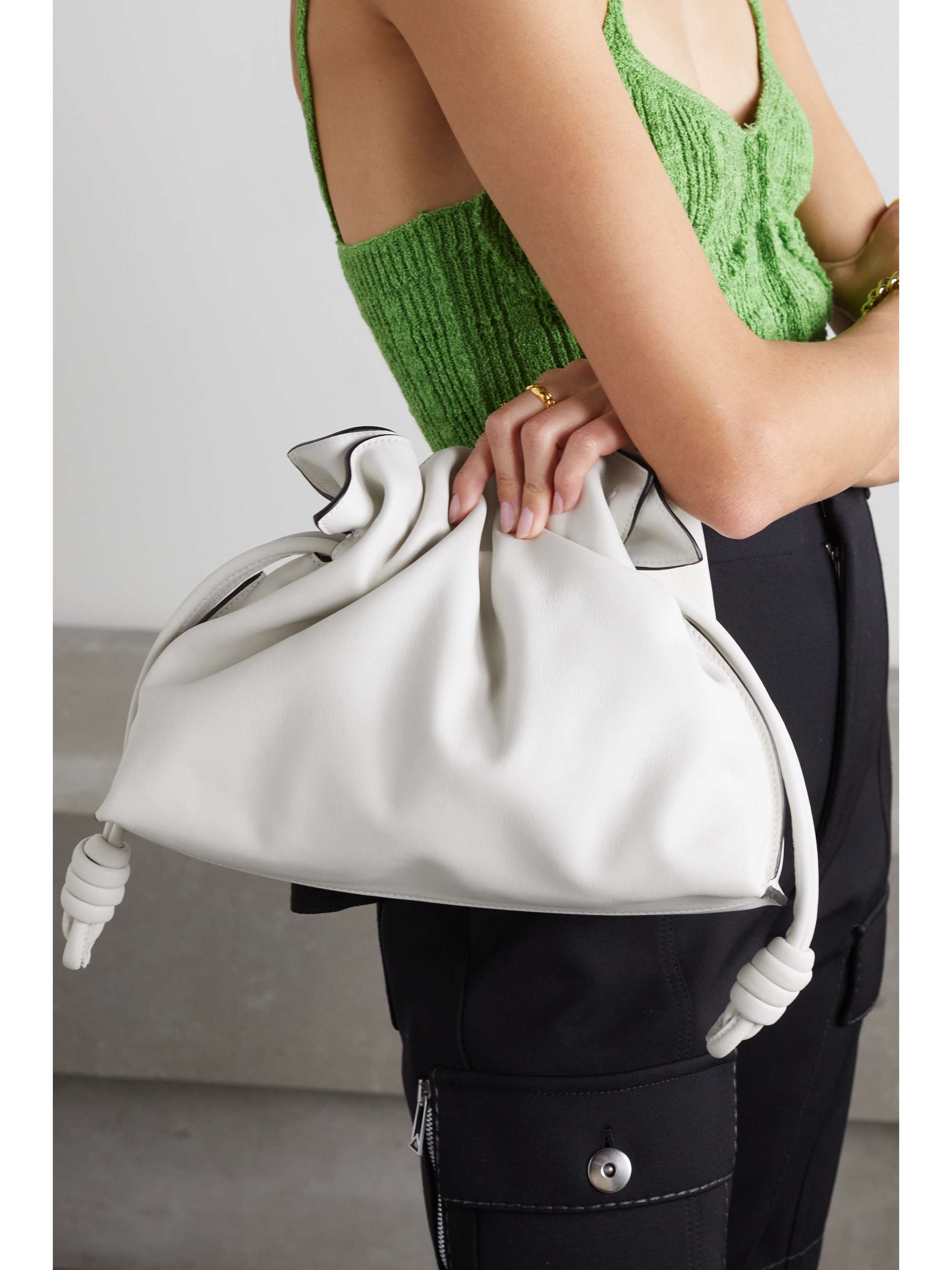 LOEWE Flamenco leather clutch