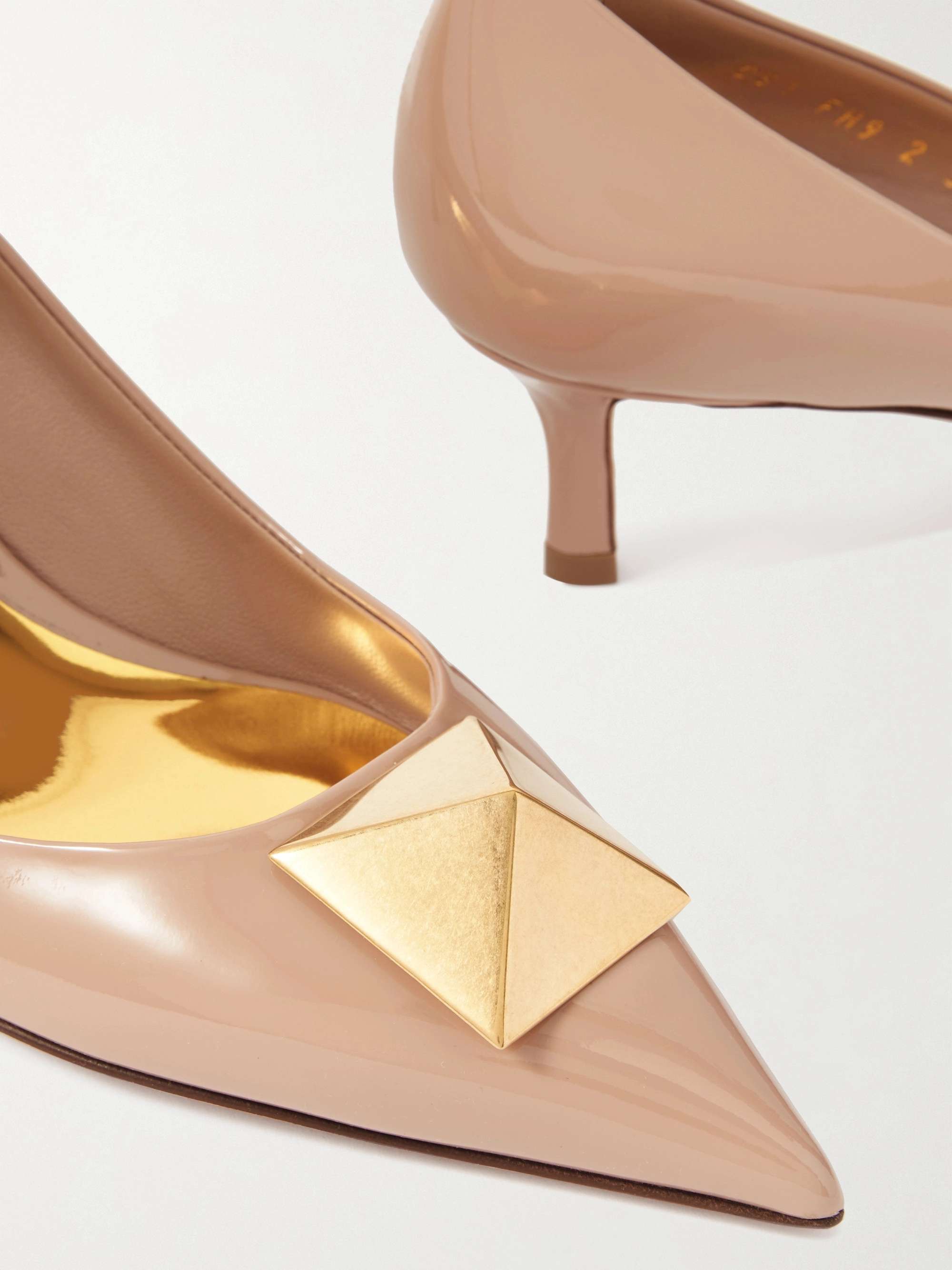 VALENTINO GARAVANI Valentino Garavani Maxi Stud 50 patent-leather pumps