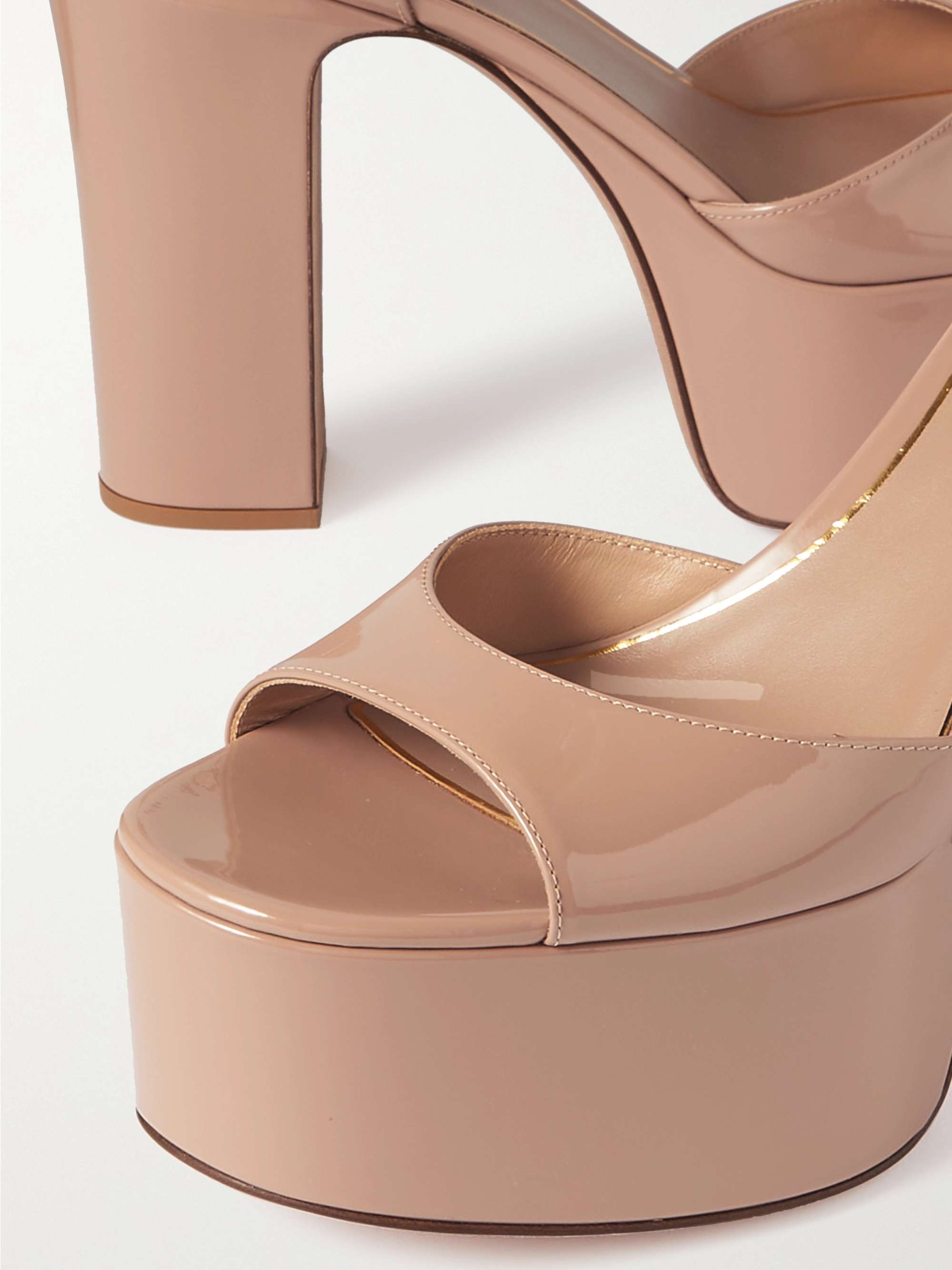 VALENTINO GARAVANI Valentino Garavani Tan-Go 120 patent-leather platform sandals