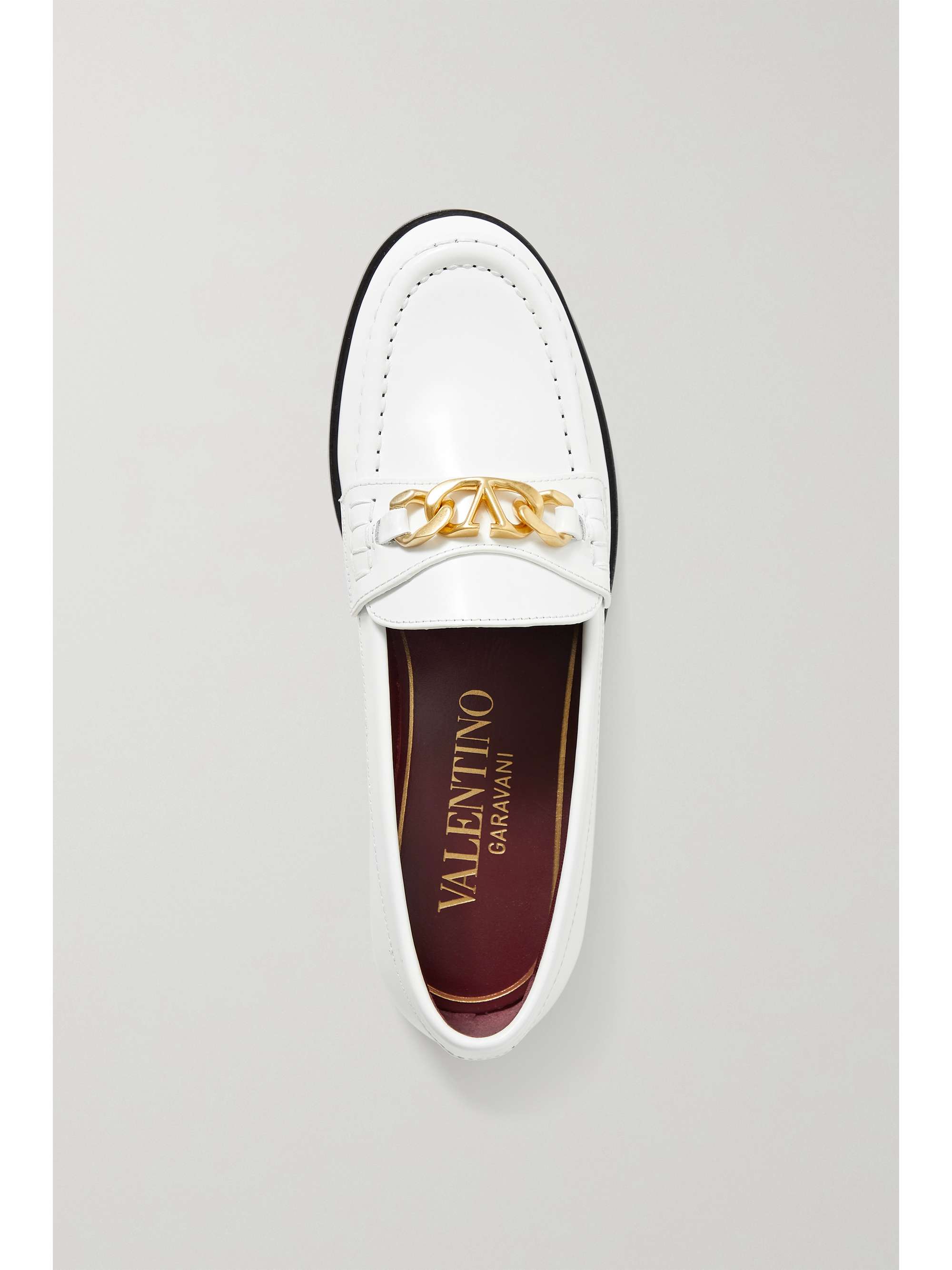 Valentino Garavani logo-embellished leather loafers Valentino Garavani logo-embellished leather loafers