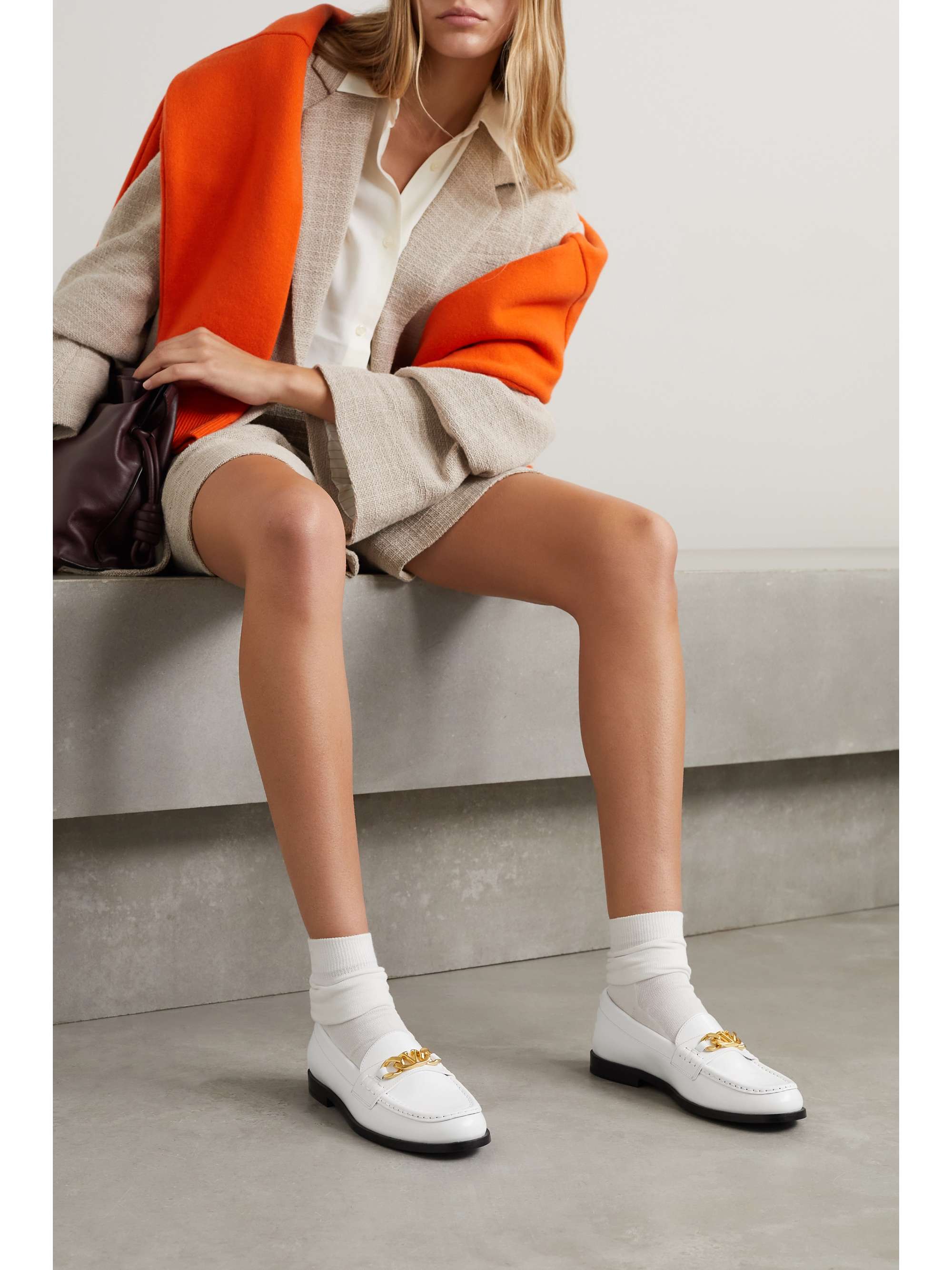 Valentino Garavani logo-embellished leather loafers Valentino Garavani logo-embellished leather loafers