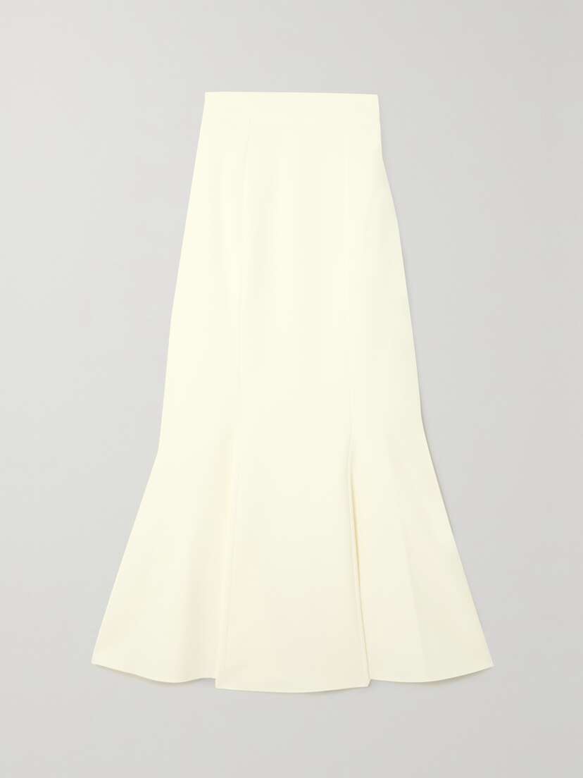 Safiyaa Sol Pleated Stretch-crepe Midi Skirt