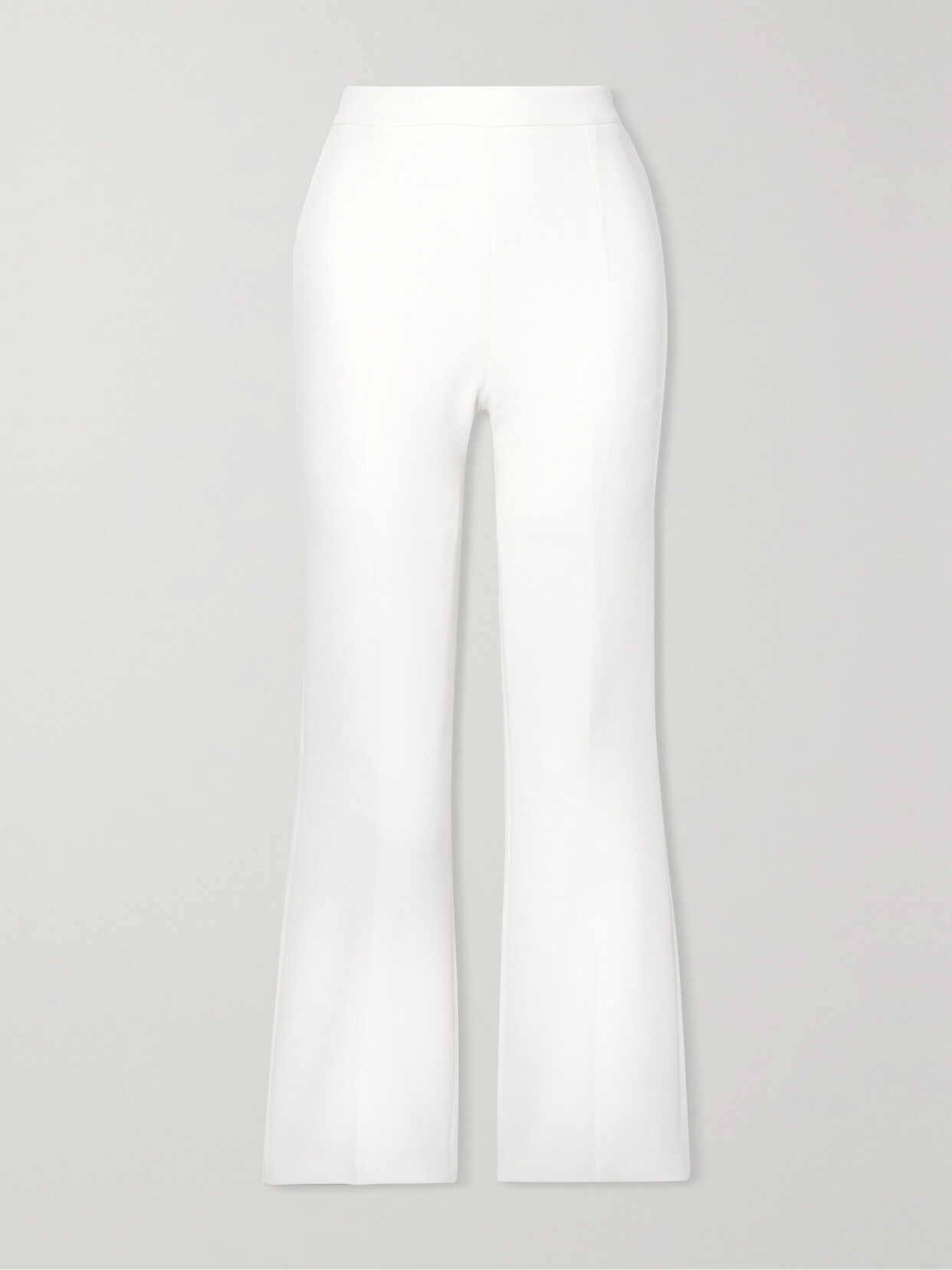 Safiyaa Mari Pleated Stretch-crepe Flared Pants In White