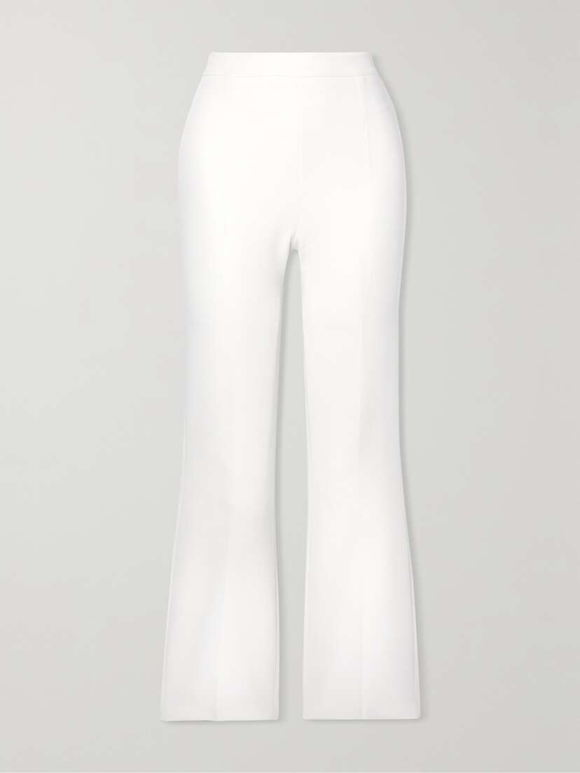 Safiyaa Mari Pleated Stretch-crepe Flared Pants
