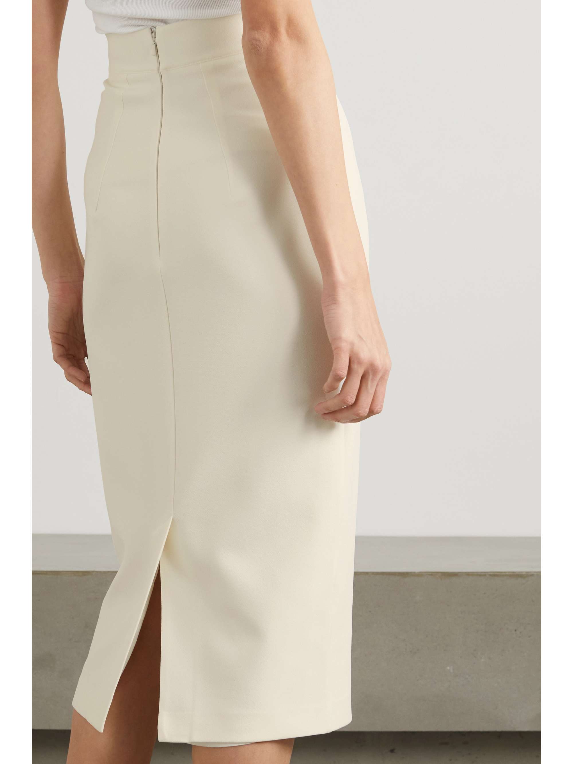 SAFIYAA Hokoku stretch-crepe midi skirt