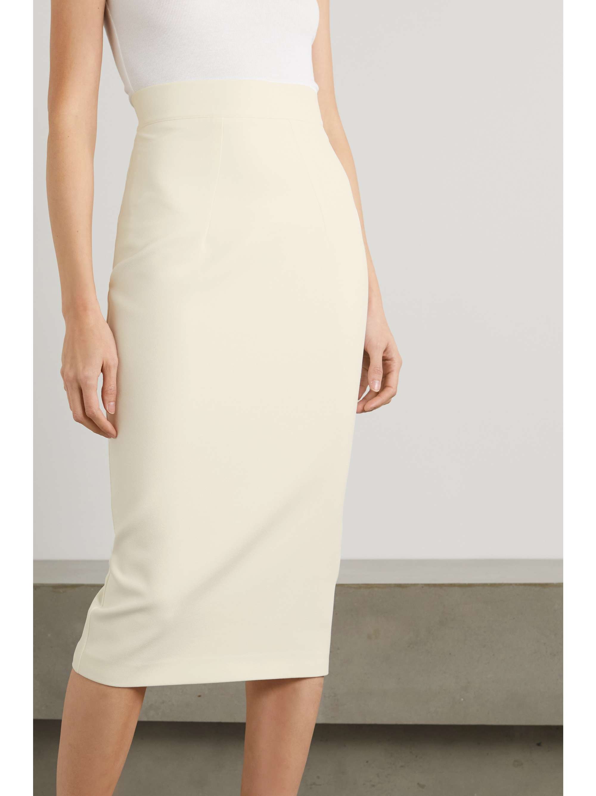 SAFIYAA Hokoku stretch-crepe midi skirt
