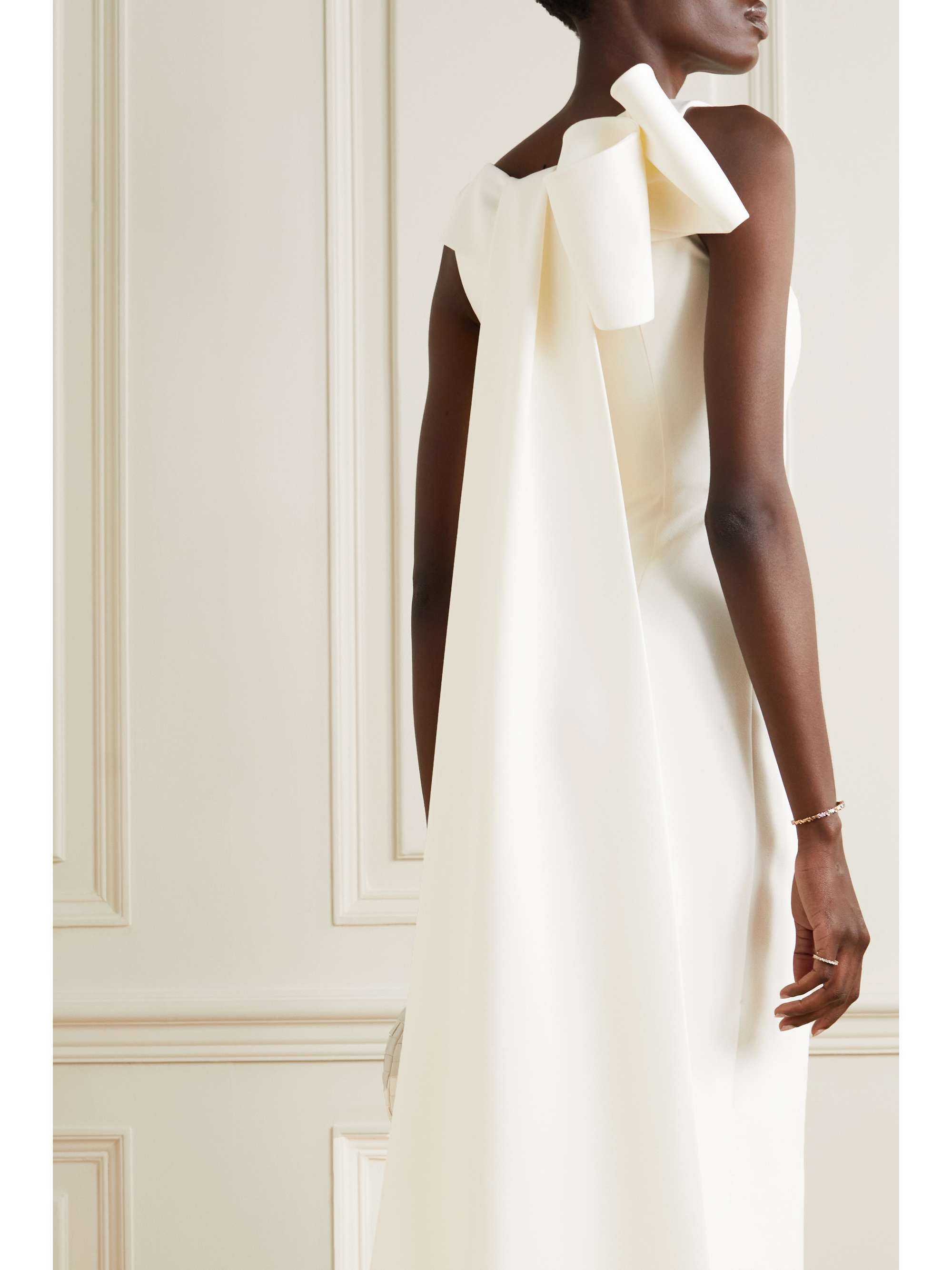 SAFIYAA Celestia draped stretch-crepe gown | NET-A-PORTER