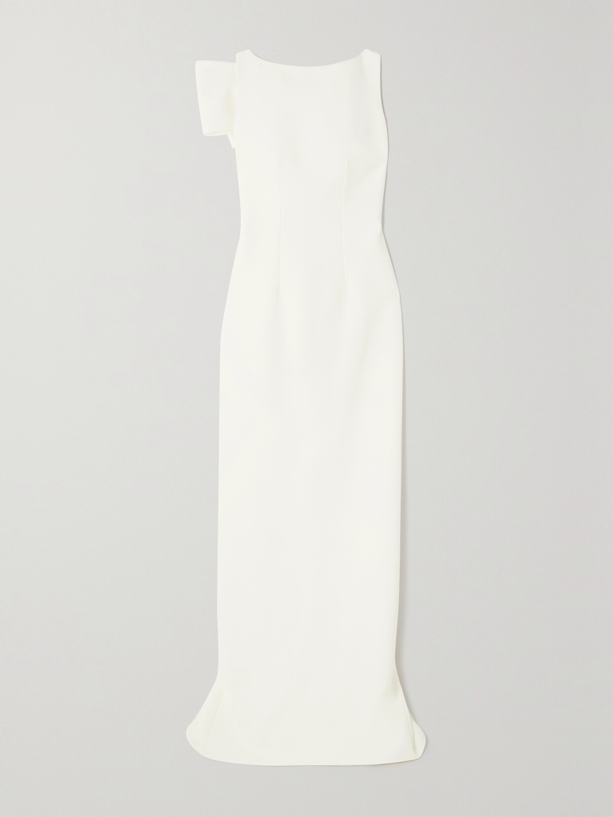 Safiyaa Celestia Draped Stretch-crepe Gown In Ivory