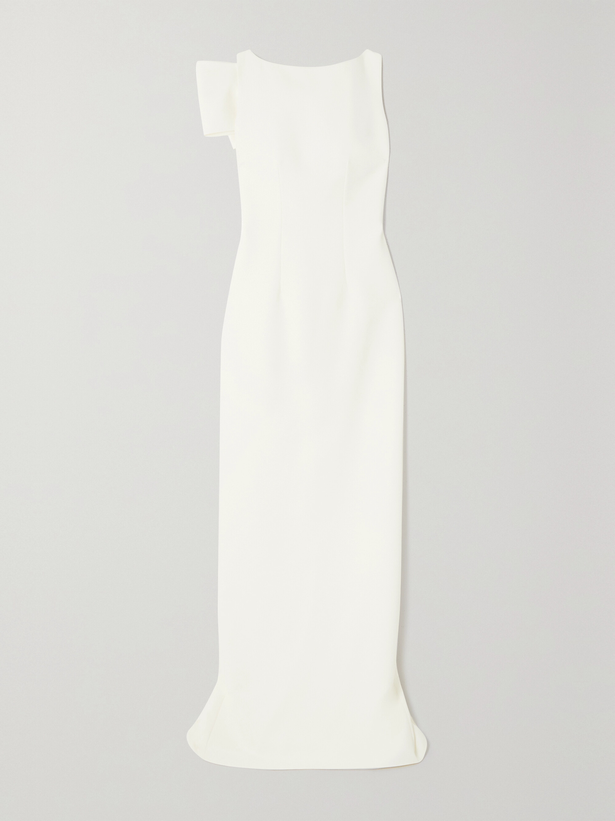 Safiyaa Celestia draped stretch-crepe gown