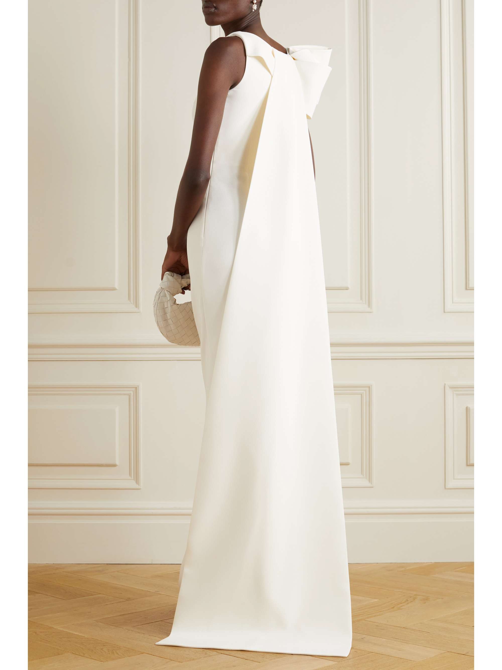 SAFIYAA Celestia draped stretch-crepe gown
