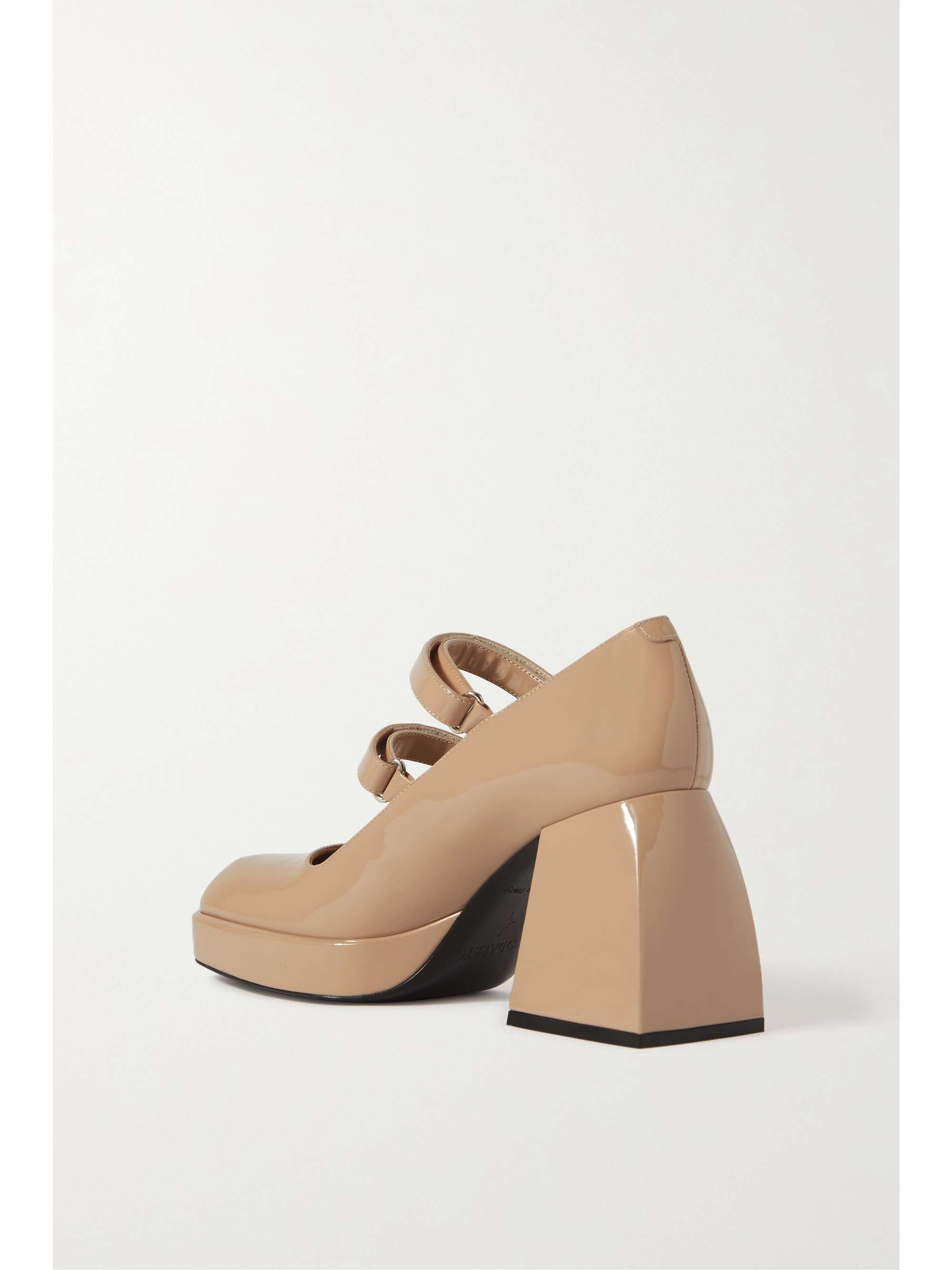 NODALETO Bulla Babies patent-leather platform Mary Jane pumps