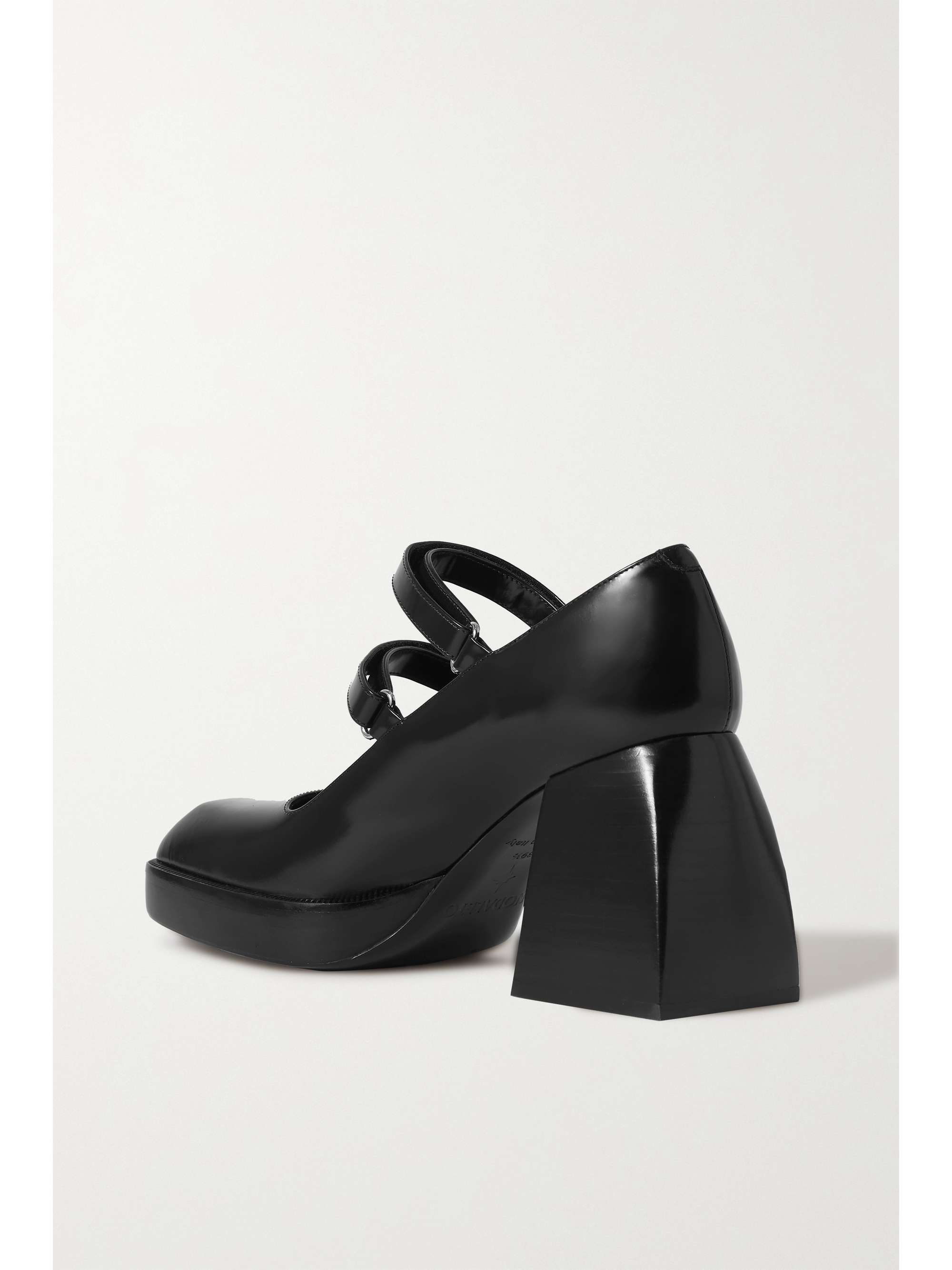 NODALETO Bulla Babies patent-leather platform Mary Jane pumps