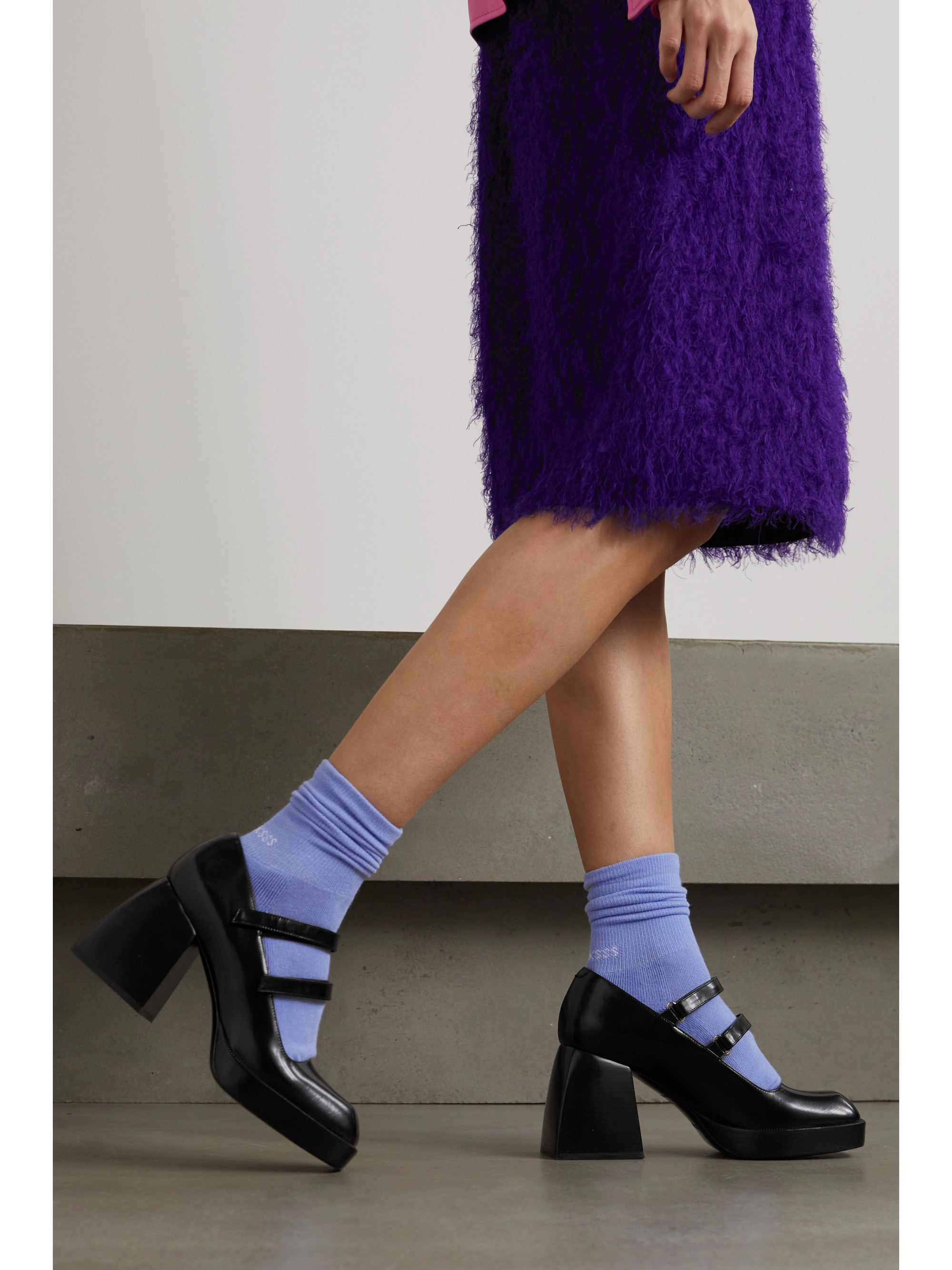 NODALETO Bulla Babies glossed-leather platform Mary Jane pumps thumbnail