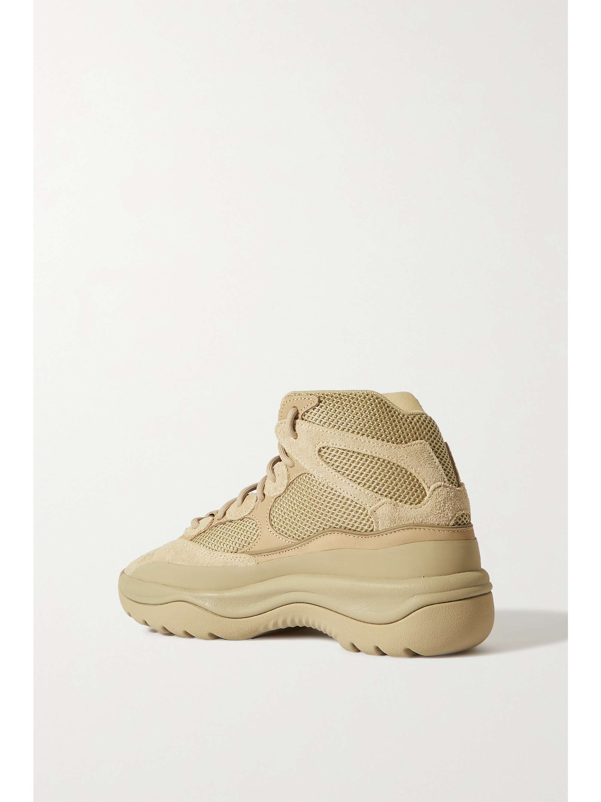 Beige Yeezy suede and nubuck-trimmed 