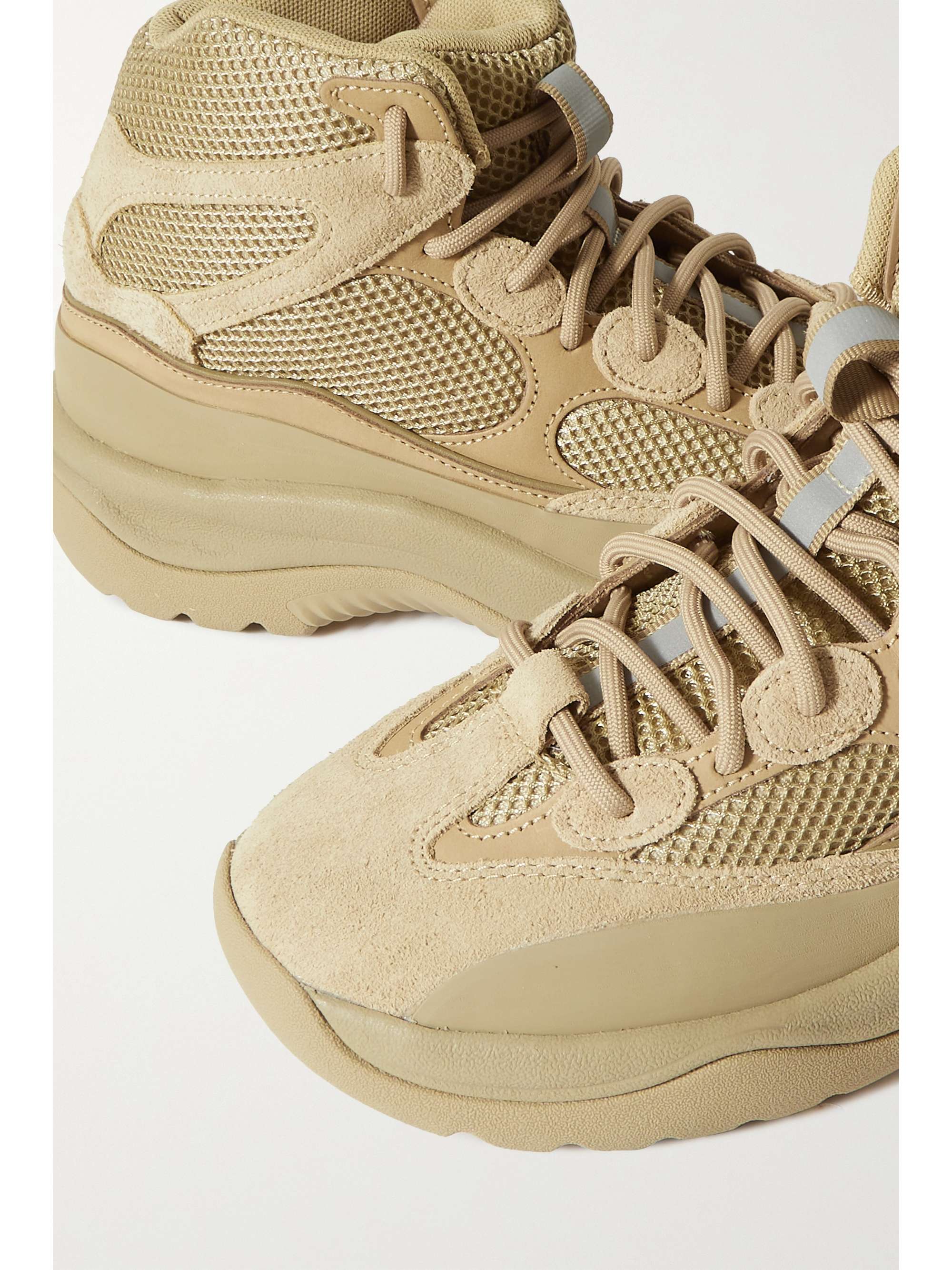Beige Yeezy suede and nubuck-trimmed 