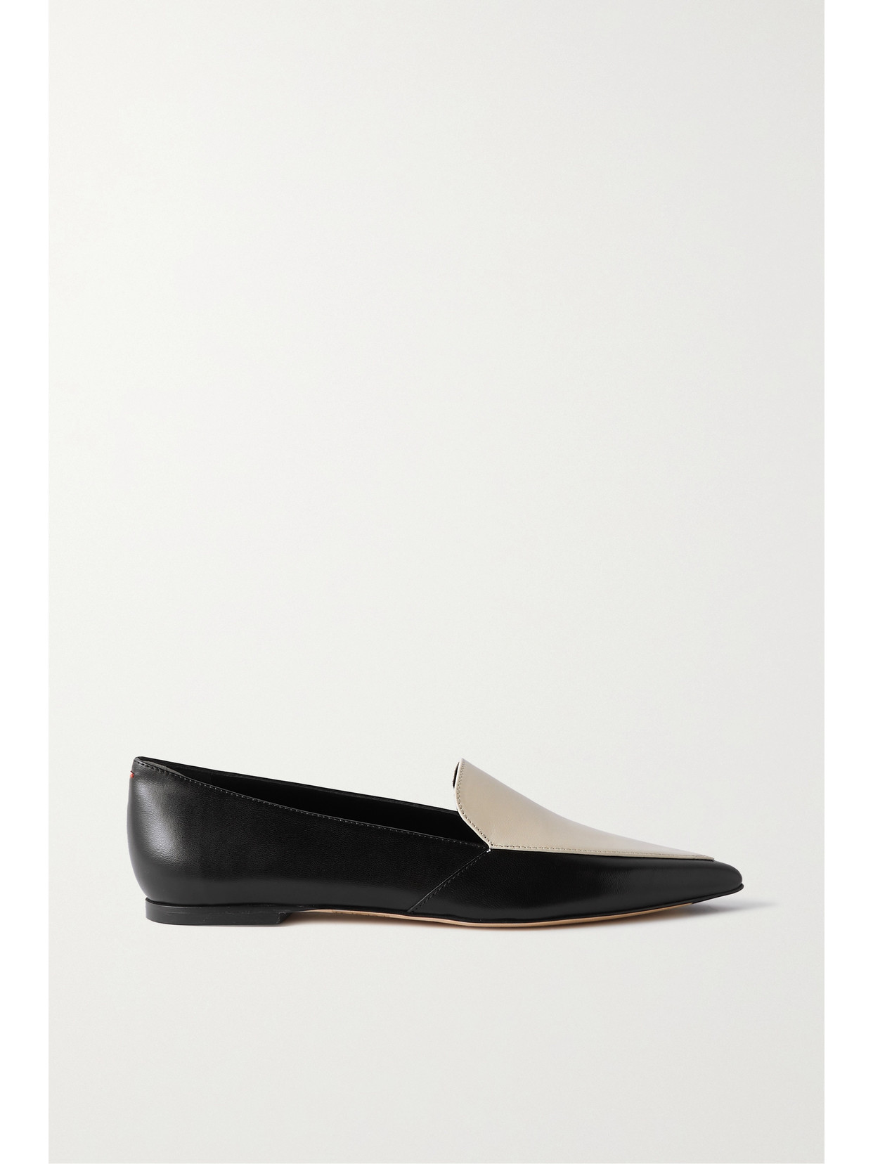 Aeyde Martha Two-tone Leather Loafers In Black