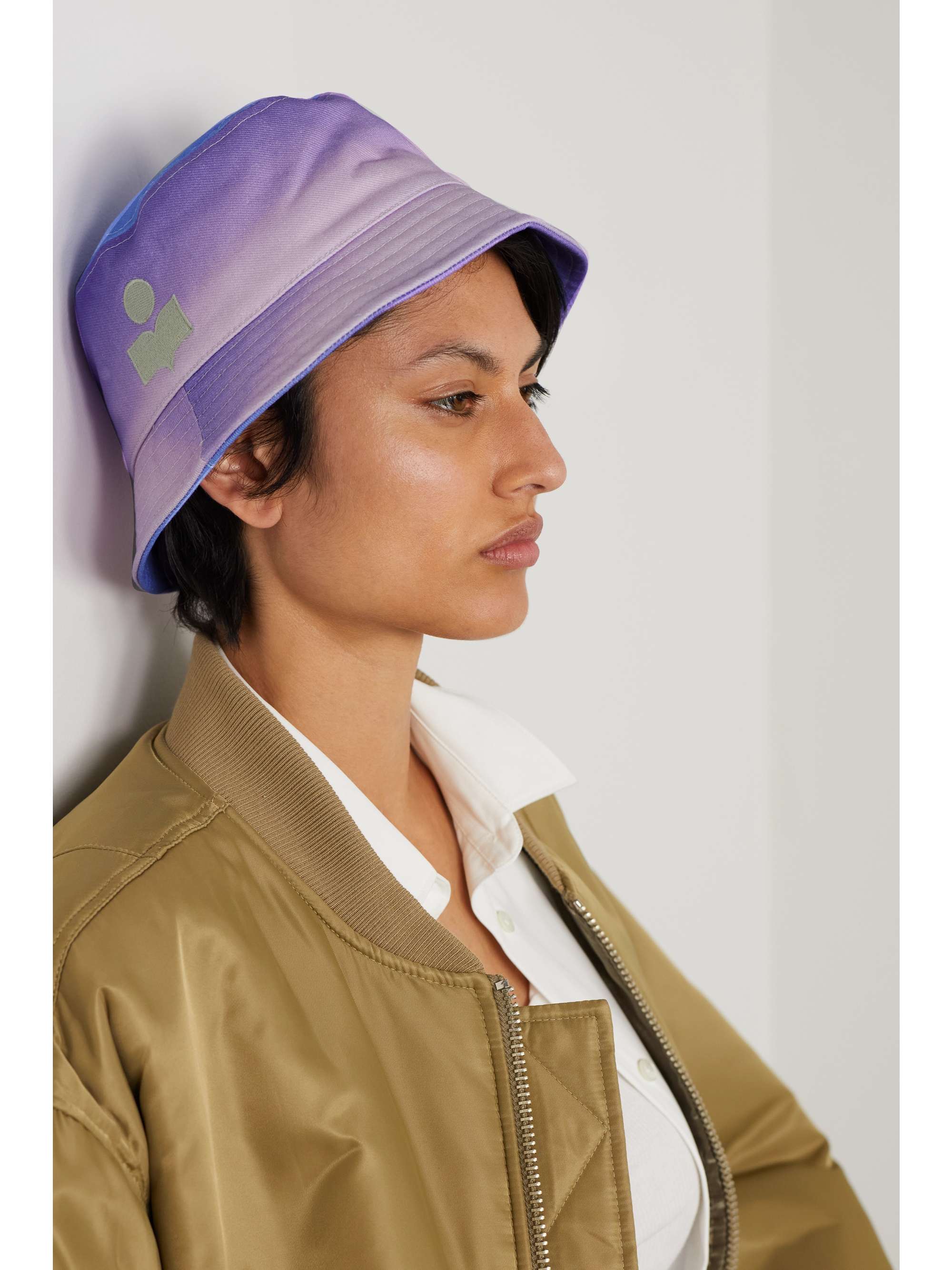 ISABEL MARANT Haley embroidered cotton-canvas bucket hat