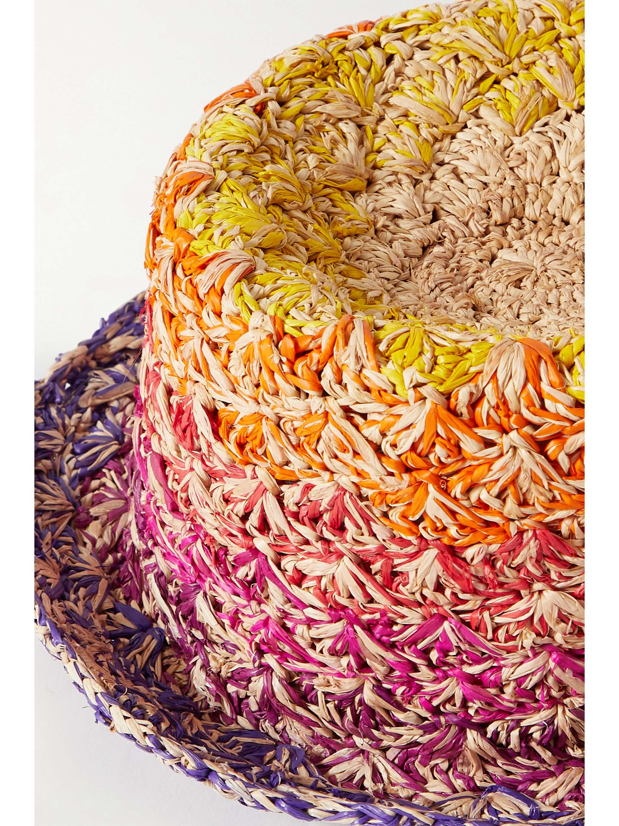 ISABEL MARANT Positano crocheted raffia bucket hat