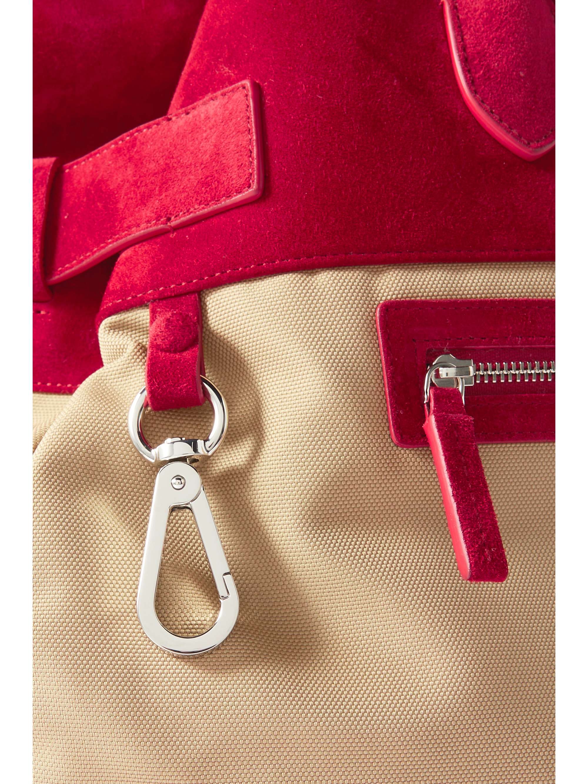 Margaux 17 Inside Out buckled suede-trimmed canvas tote
