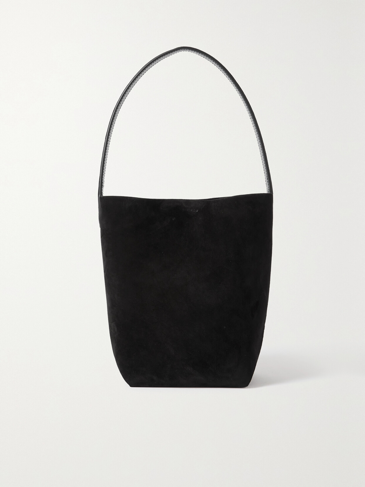 The Row Small Lux Grain Park Leather Tote Bag In Black