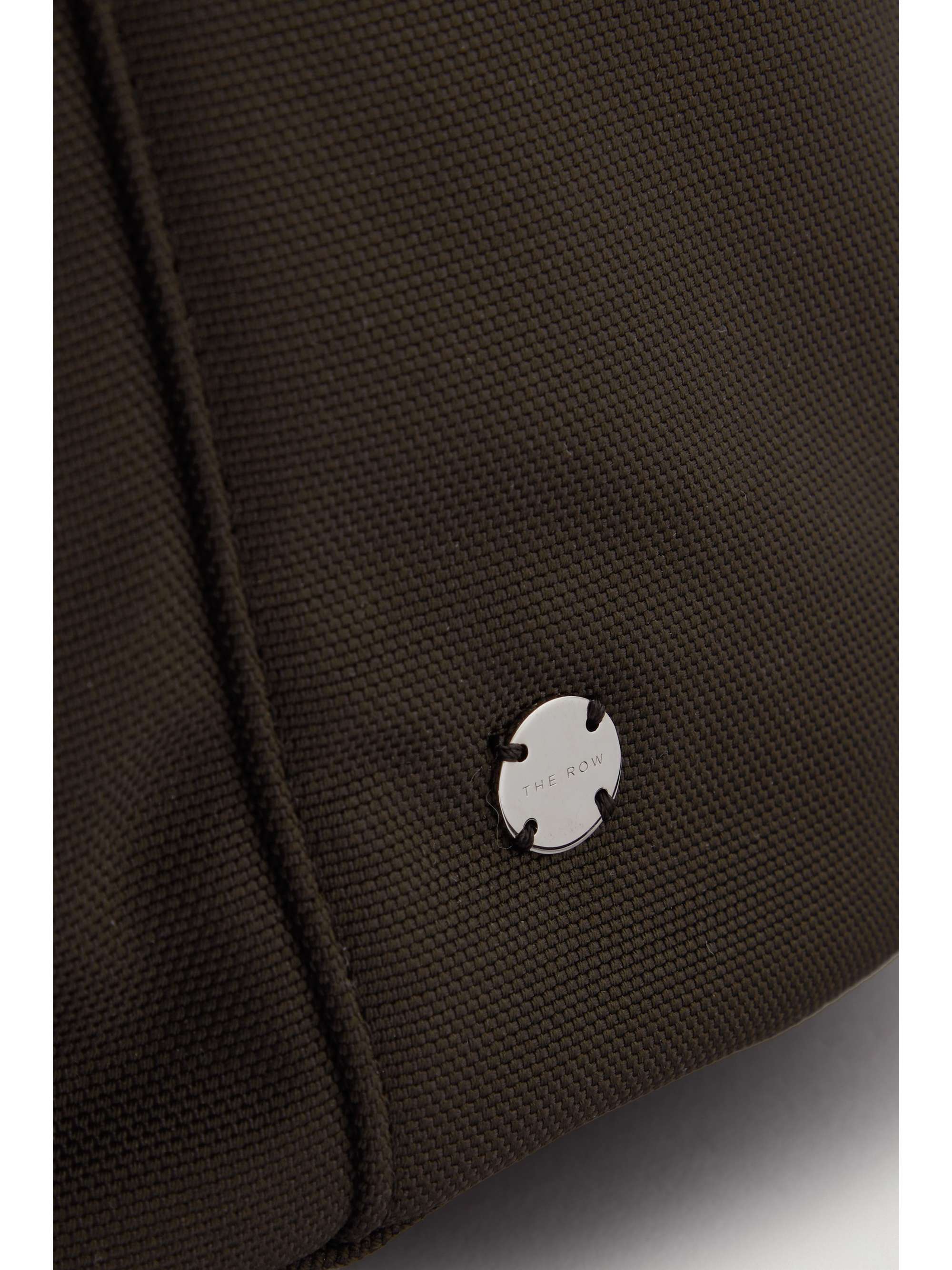 THE ROW Leather-trimmed canvas backpack