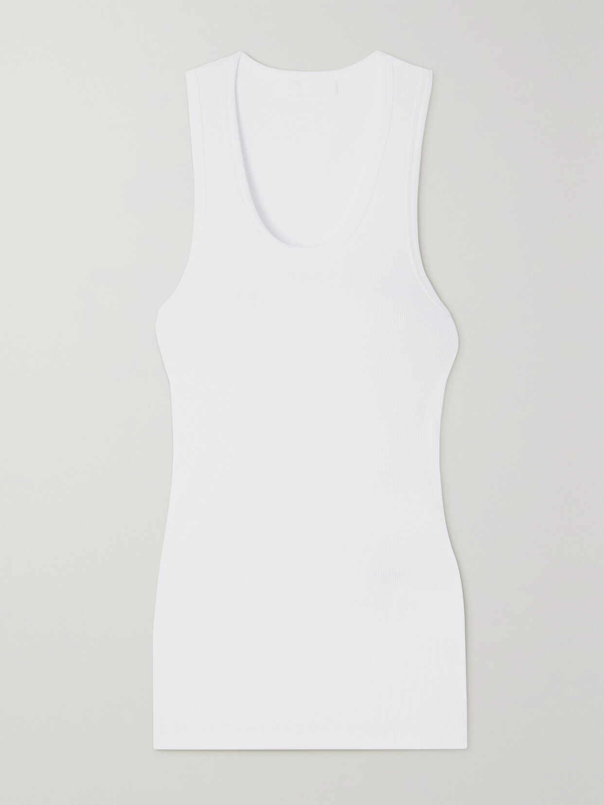 WARDROBE.NYC WARDROBE. NYC - Ribbed Cotton-jersey Tank - White