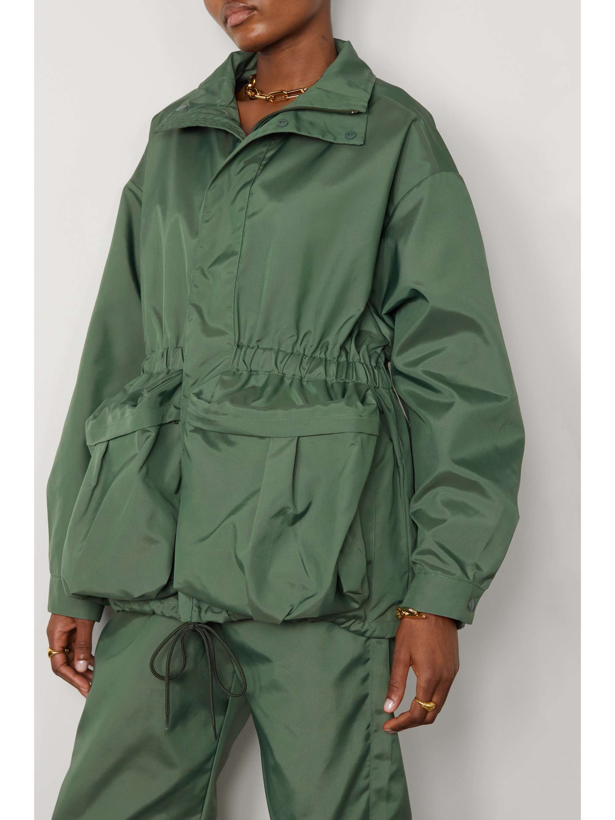 WARDROBE.NYC Gathered shell parka