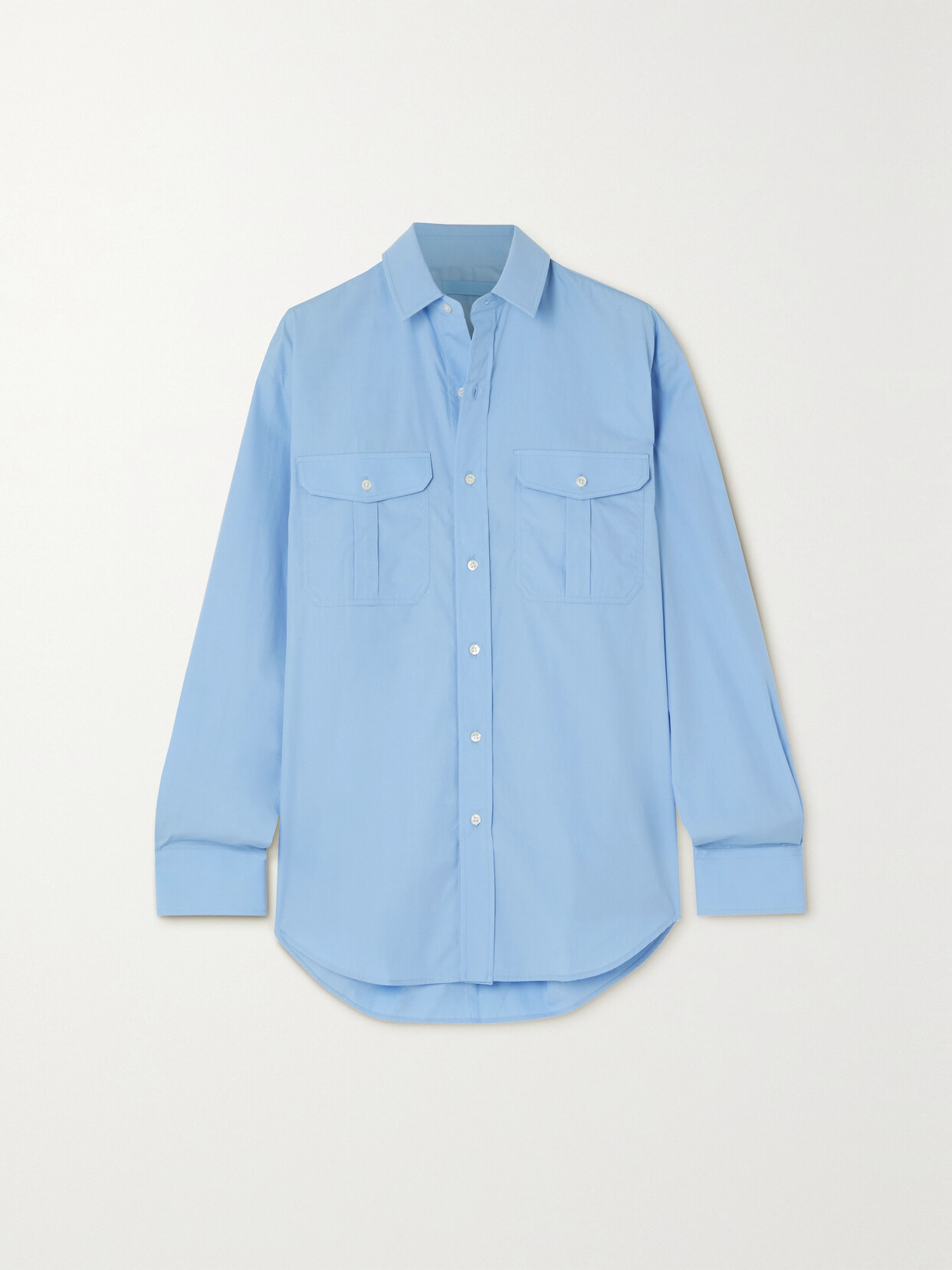 Wardrobe.nyc Release 03 Oversized Cotton-poplin Shirt In Blue