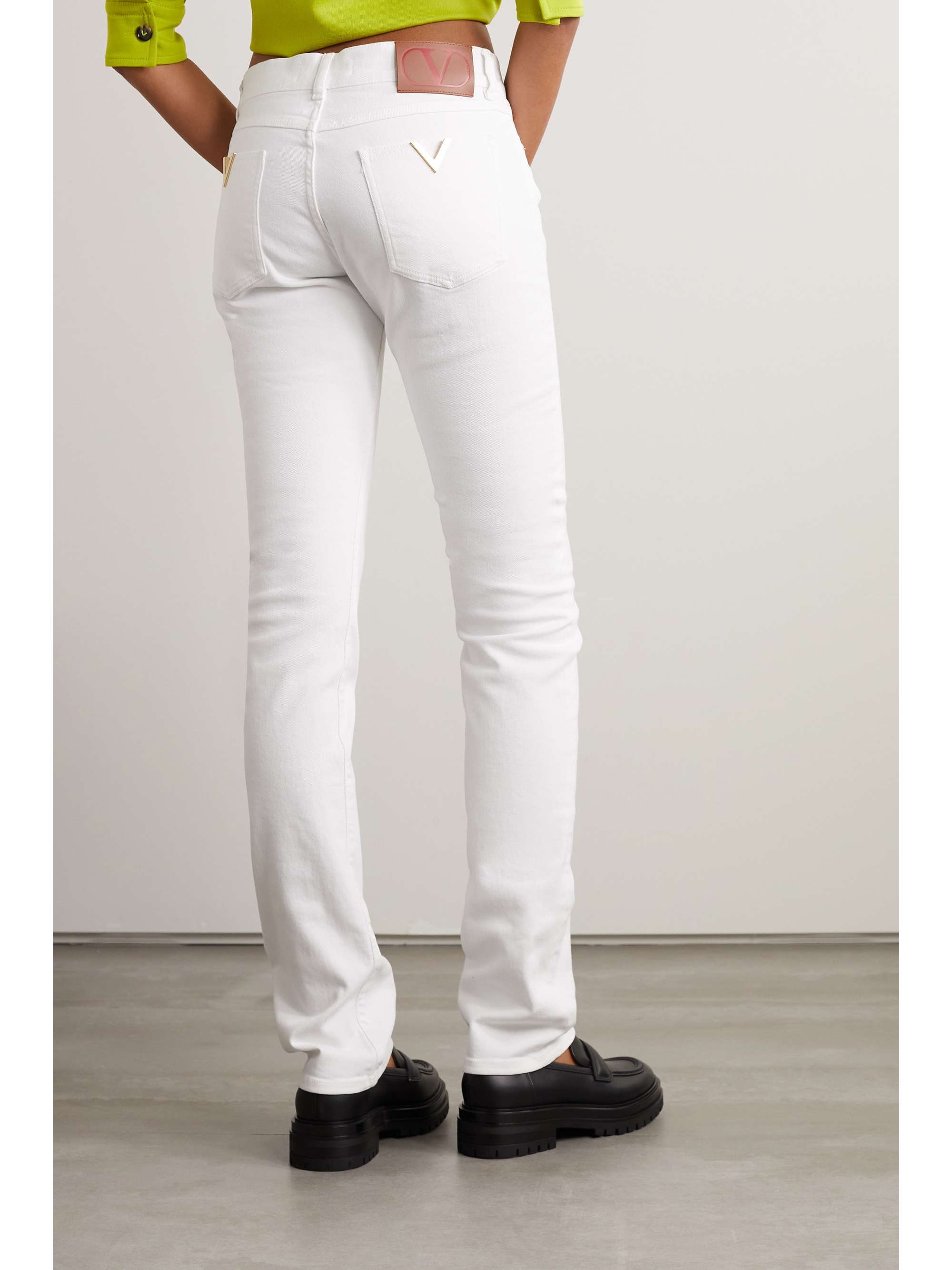 VALENTINO GARAVANI Embellished high-rise skinny jeans