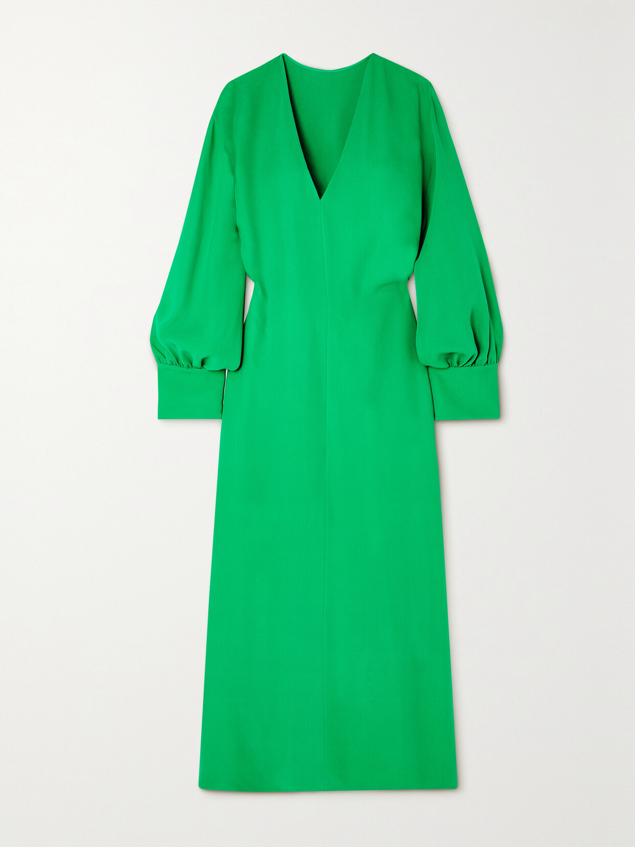 Valentino Silk Cady Couture Kaftan Dress In Green
