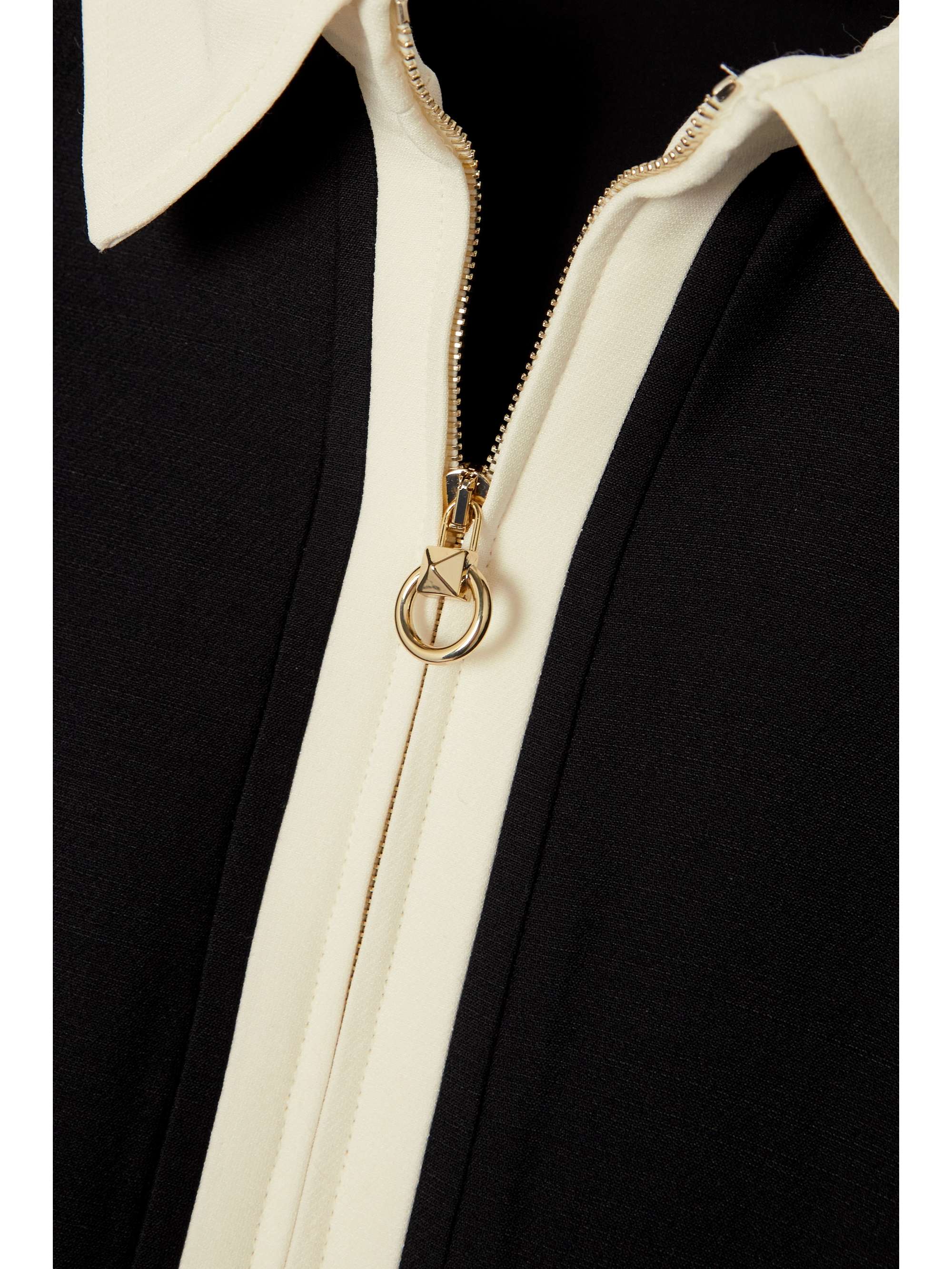VALENTINO GARAVANI Wool and silk-blend crepe midi dress