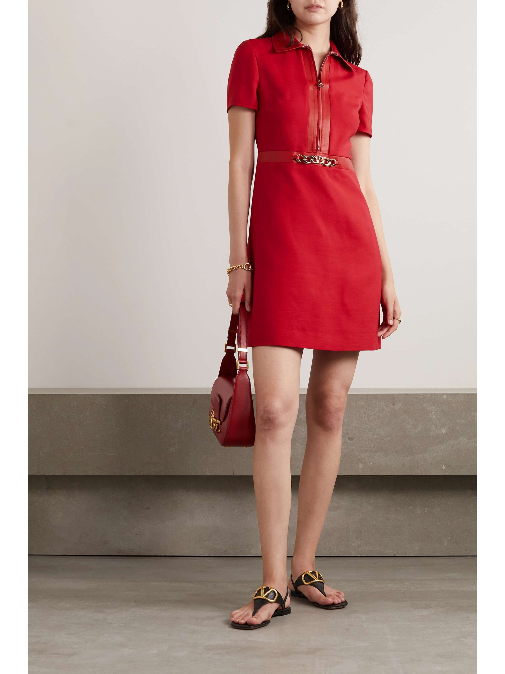 Valentino wool online and silk dress