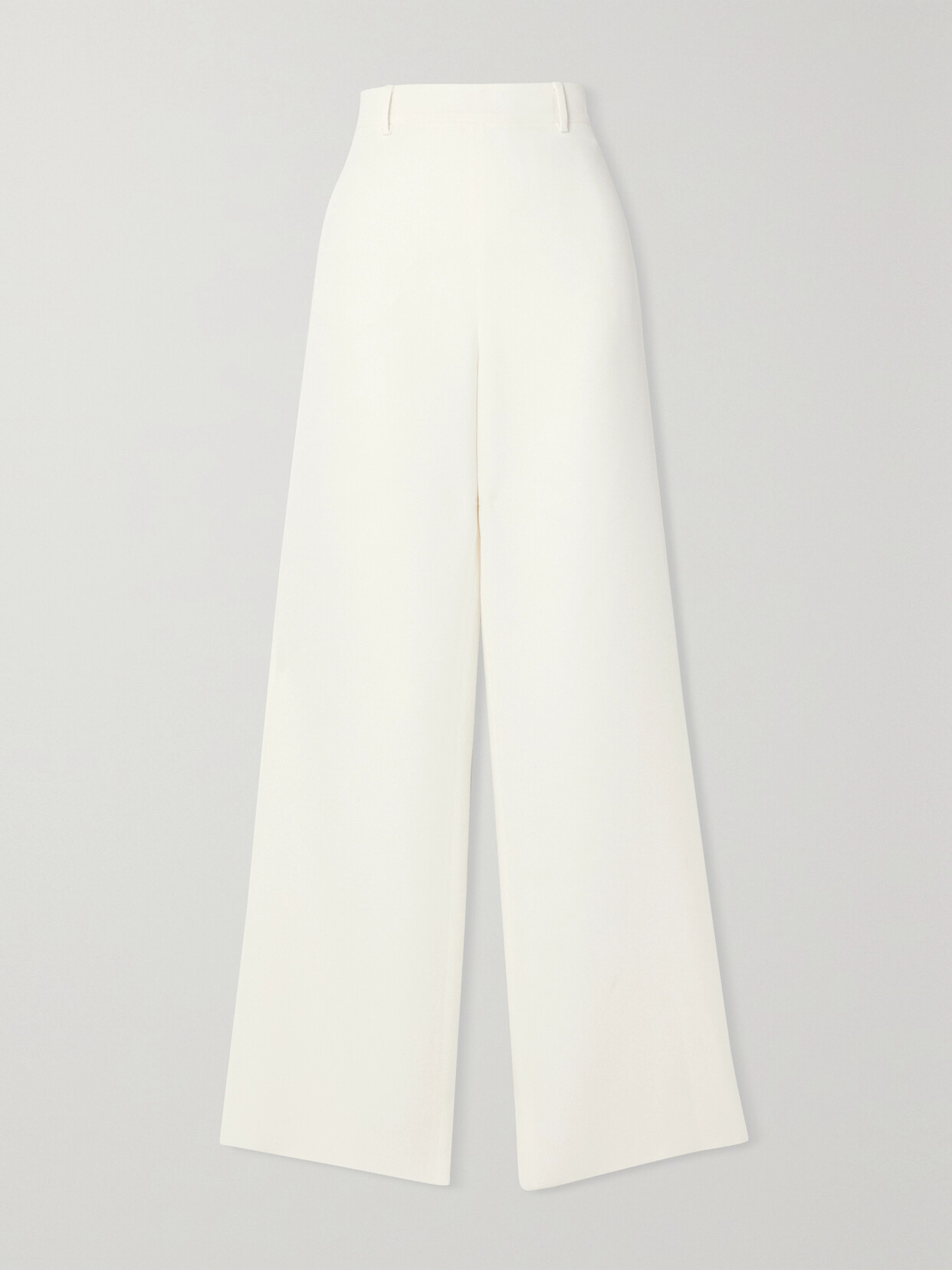 Valentino Garavani Silk-crepe Wide-leg Pants - White