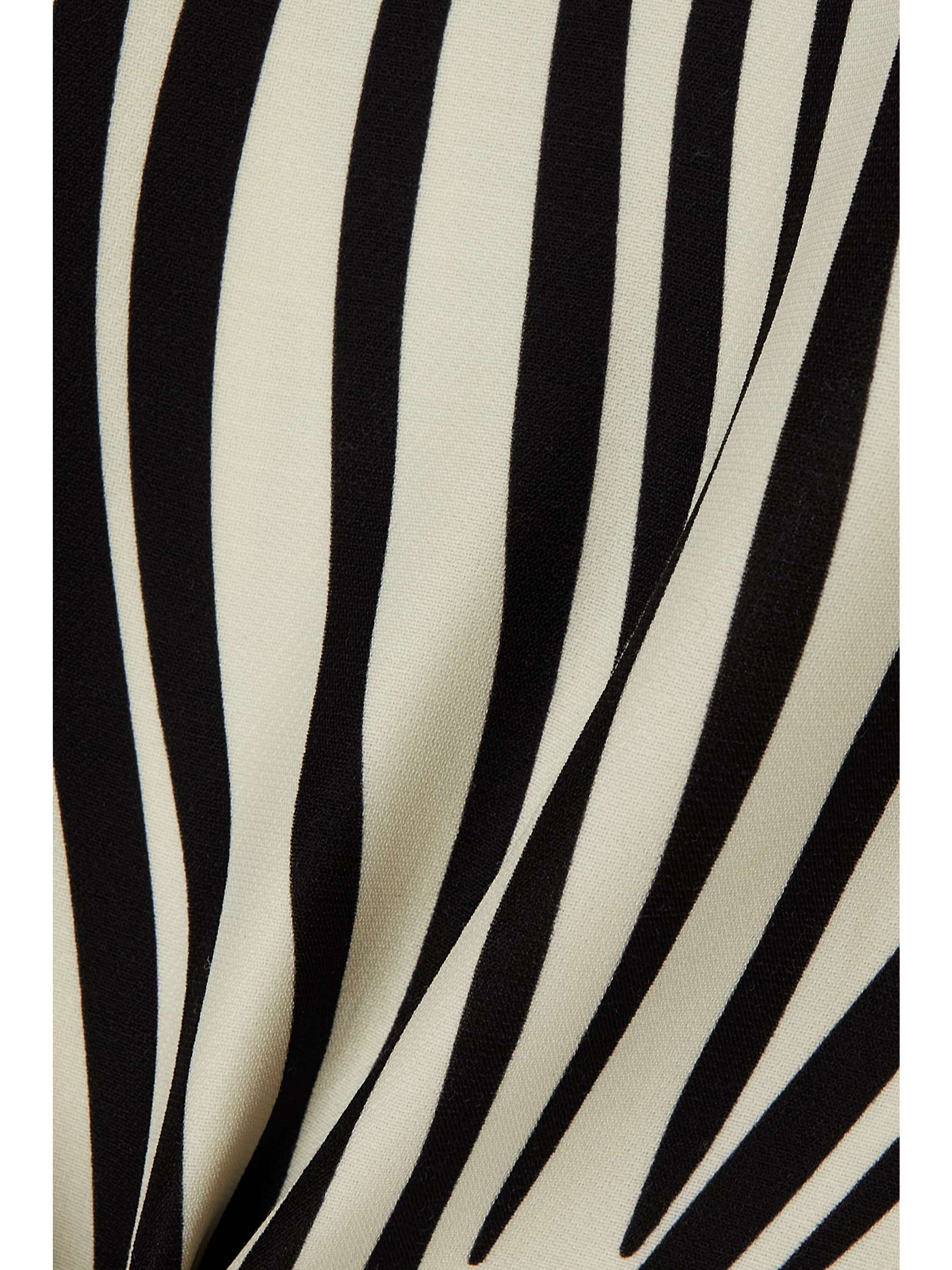 VALENTINO GARAVANI Zebra-print wool-blend midi wrap skirt