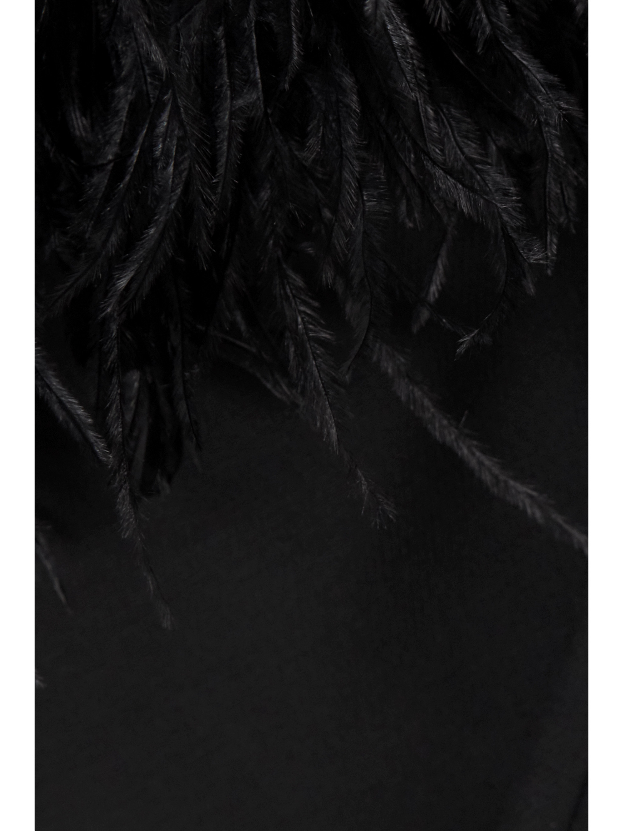 Valentino Garavani Feather-trimmed wool and silk-blend mini dress