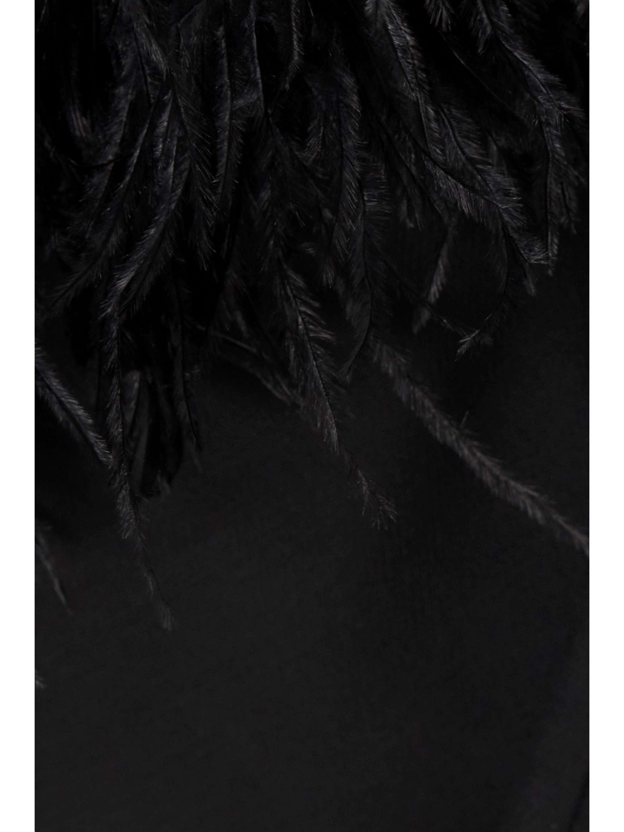 VALENTINO Feather-trimmed wool and silk-blend mini dress