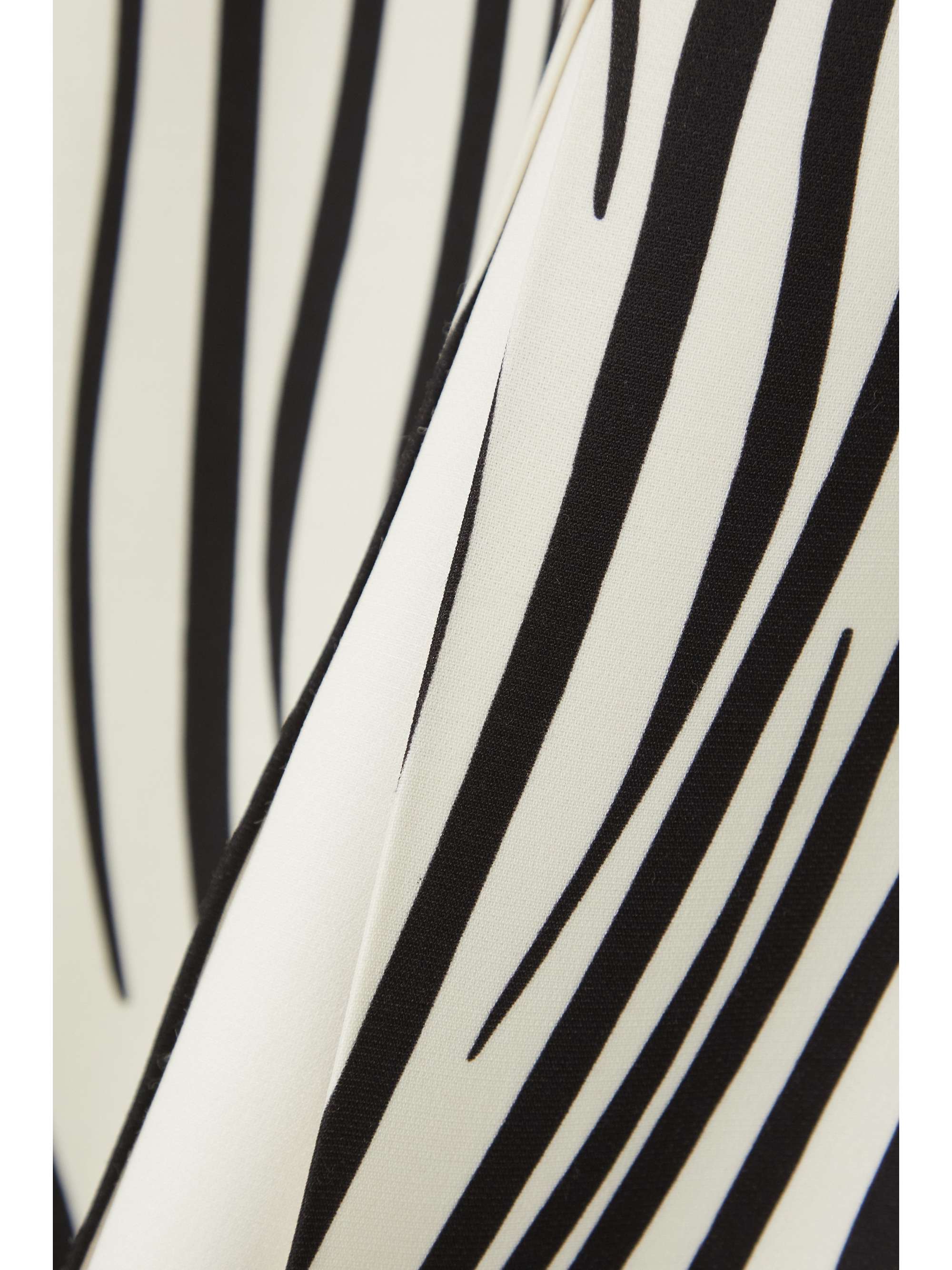 VALENTINO GARAVANI Bow-detailed zebra-print wool-blend crepe mini dress