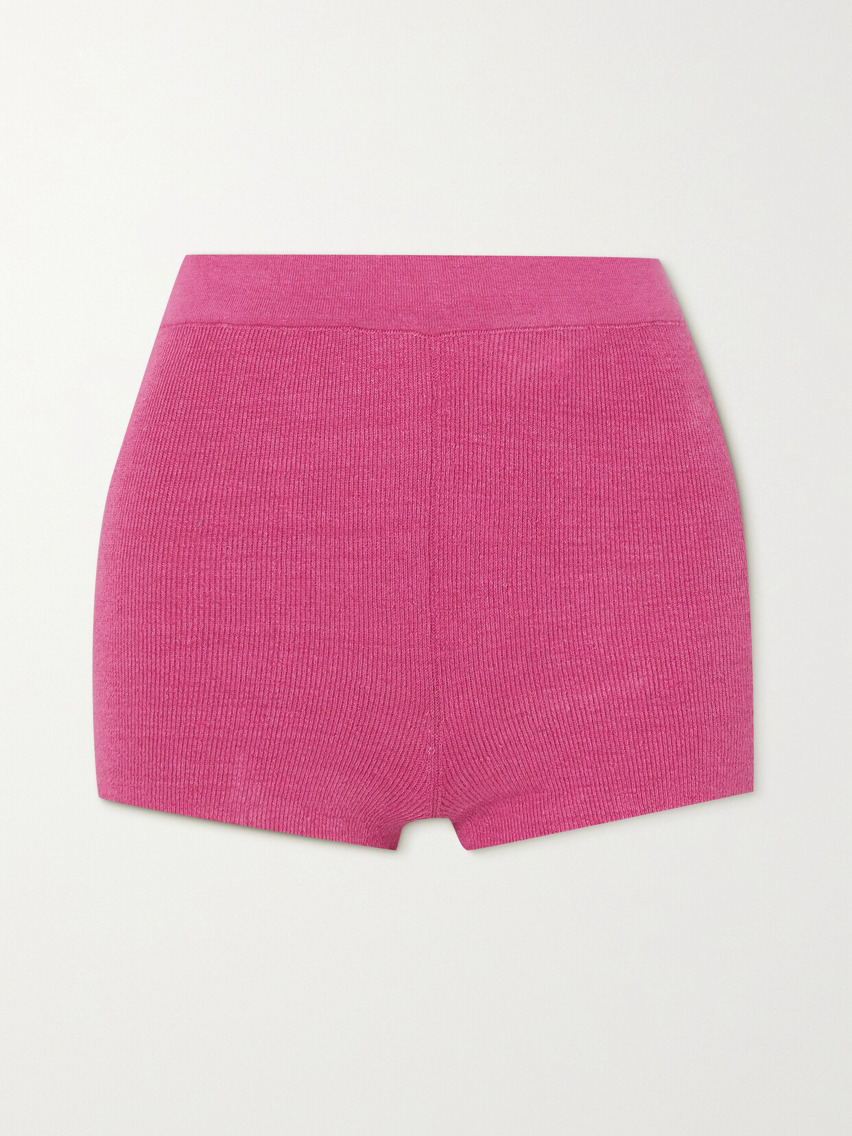 Jacquemus Arancia Linen Shorts In Pink