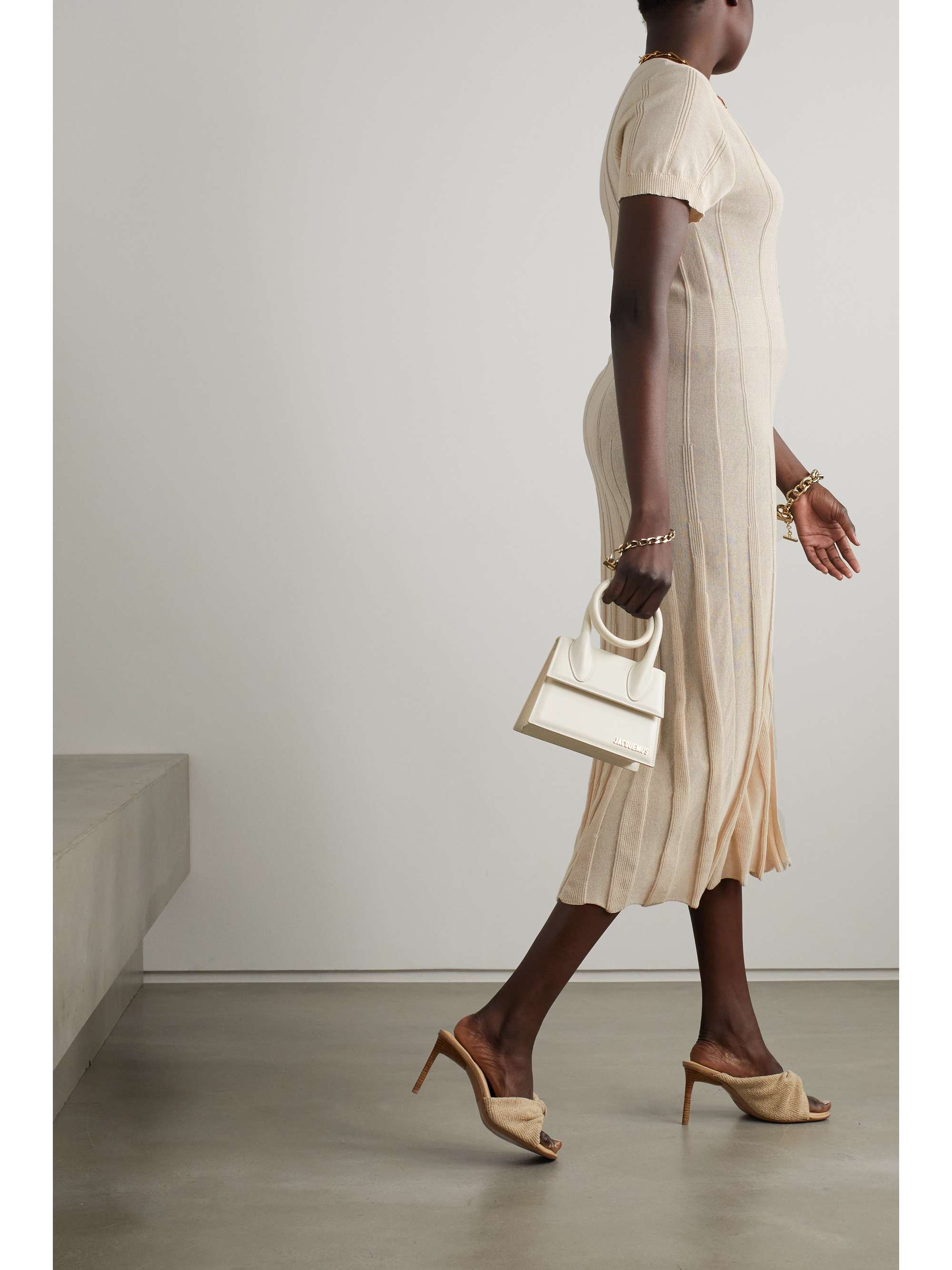 JACQUEMUS Dolcedo ribbed cotton-blend maxi dress