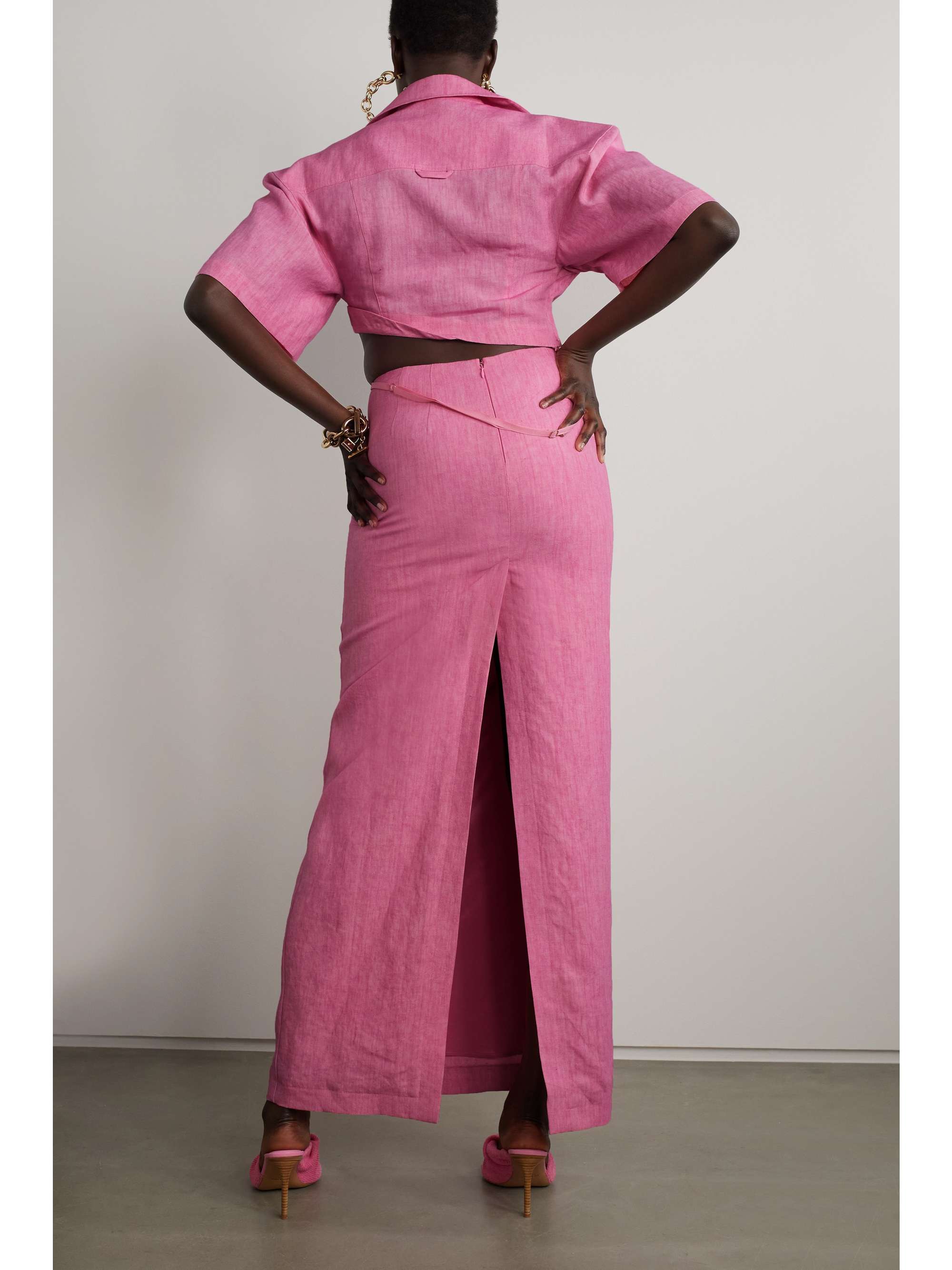 JACQUEMUS Novio linen maxi skirt