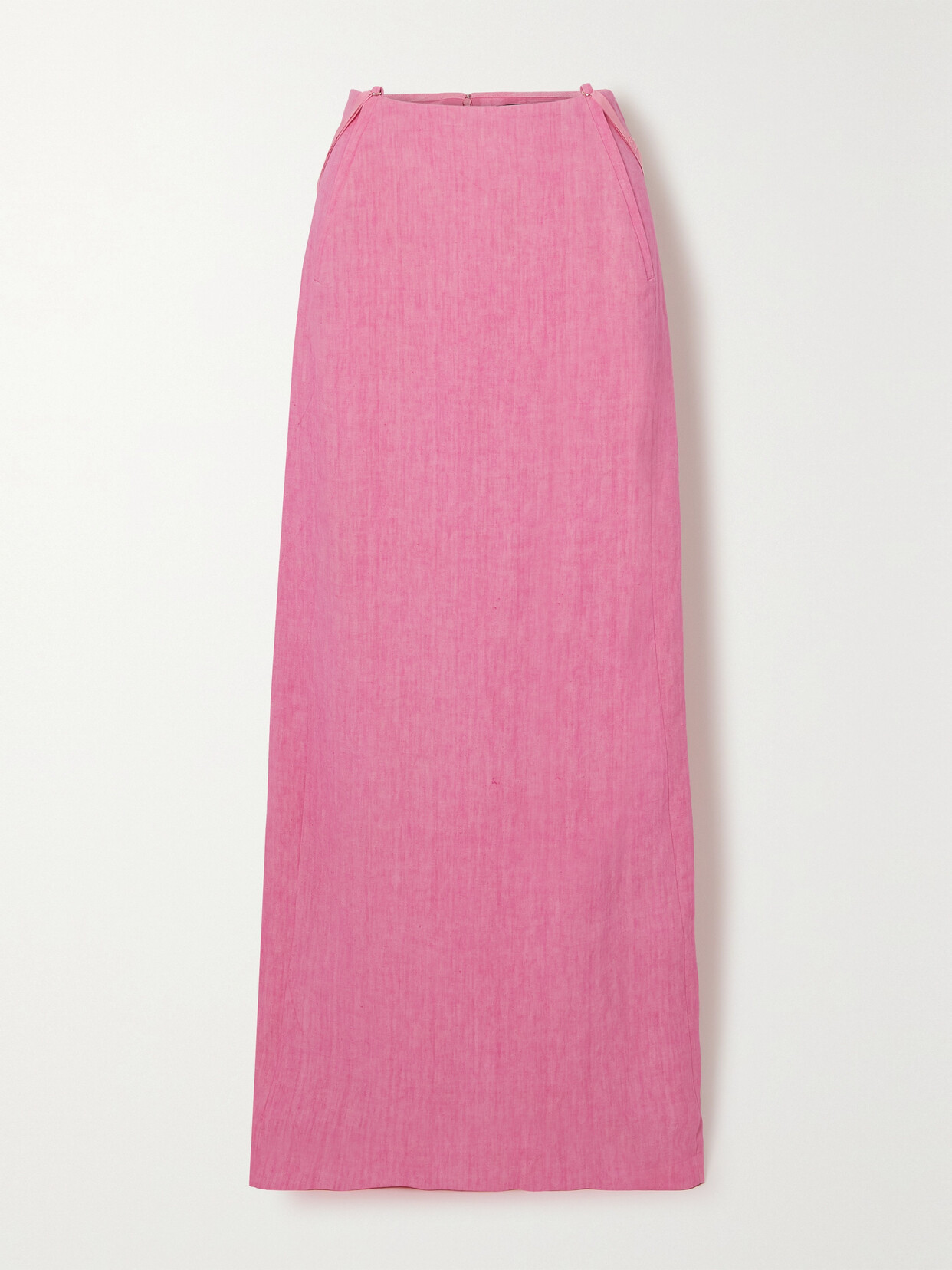 Jacquemus Novio Linen Maxi Skirt In Pink