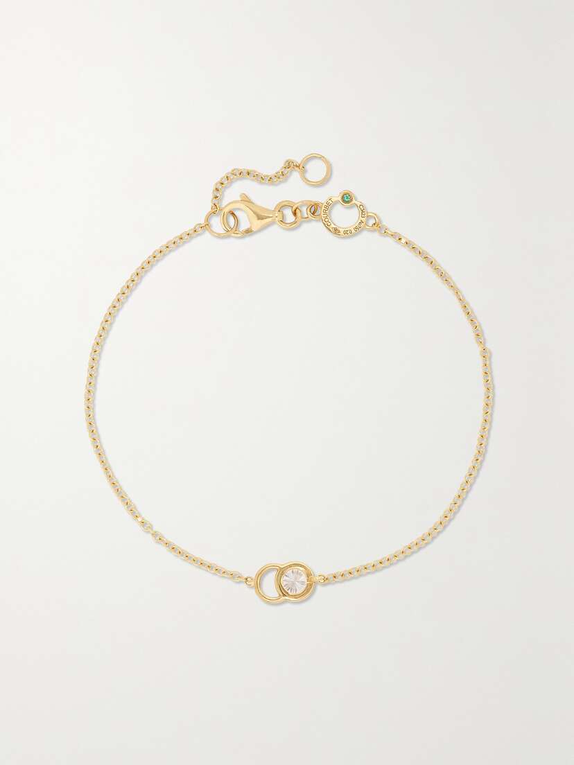 Courbet Co 18-karat Recycled , Laboratory-grown Diamond And Emerald Bracelet - One size