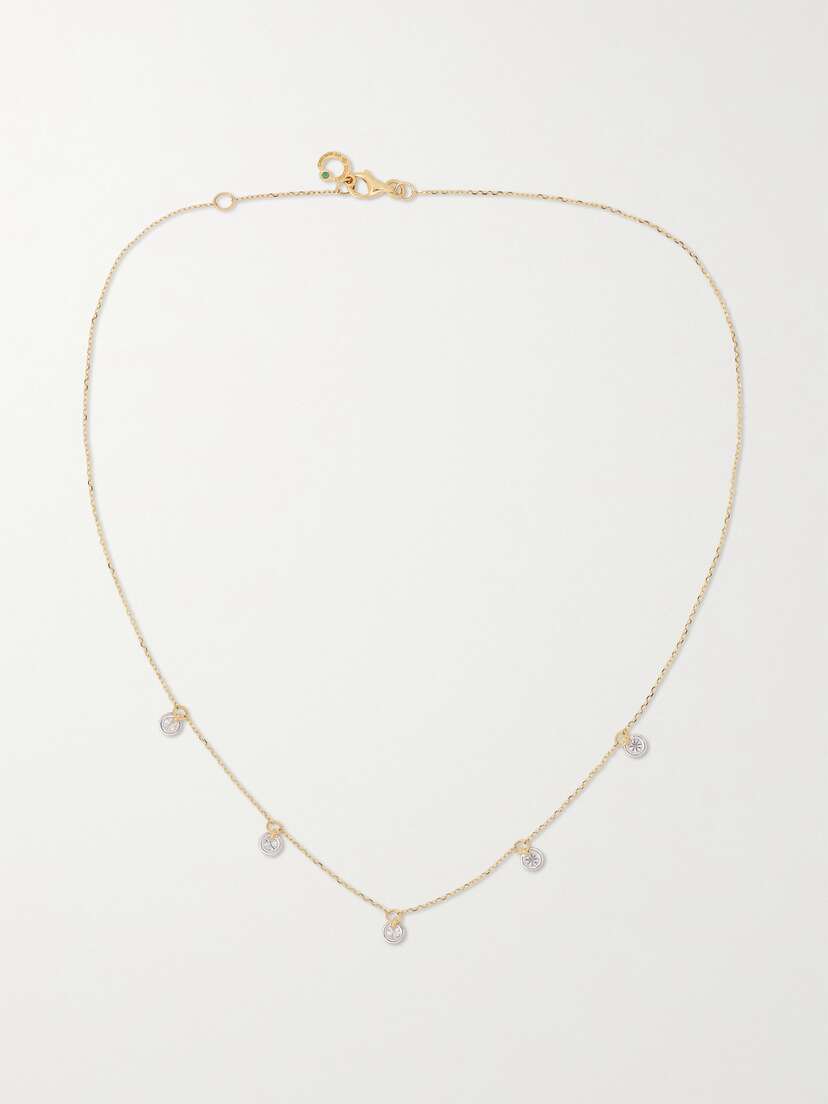 Courbet Origine 18-karat Recycled Gold, Laboratory-grown Diamond And Emerald Necklace