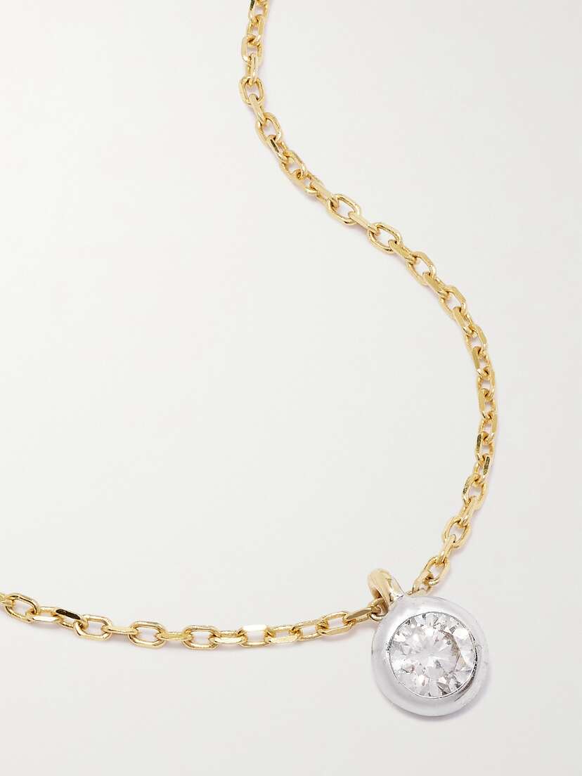 Courbet Origine 18-karat Recycled Gold, Laboratory-grown Diamond And Emerald Necklace