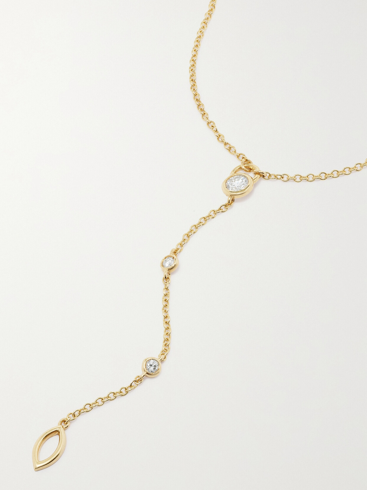 Courbet Co Tie 18-karat Recycled Gold Laboratory-grown Diamond Necklace