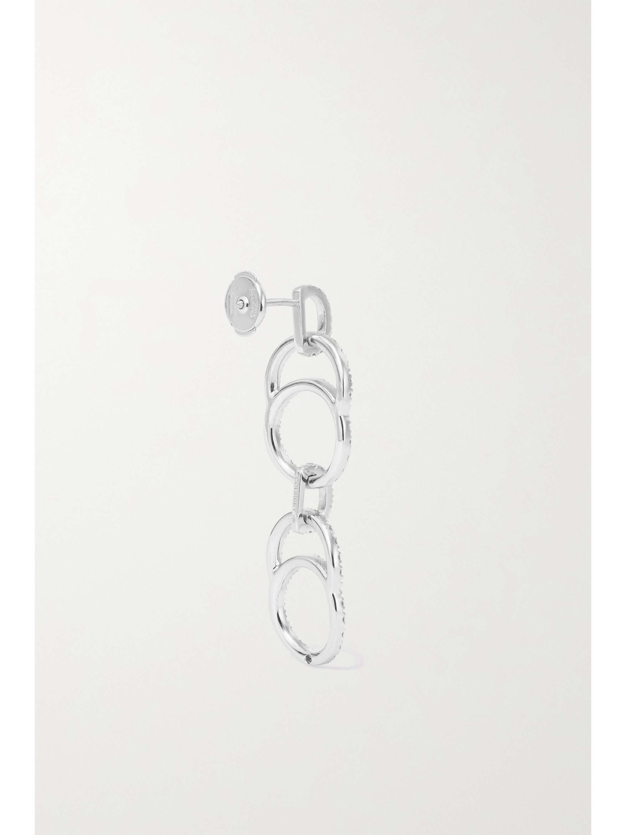 COURBET Céleste 18-karat recycled white gold laboratory-grown diamond earrings